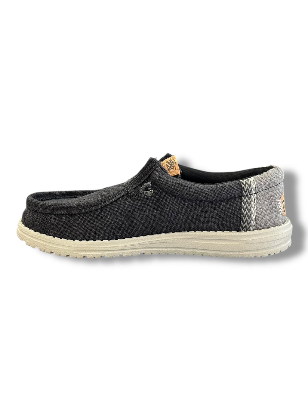 Hey dude - Men’s black canvas - Wally Jute