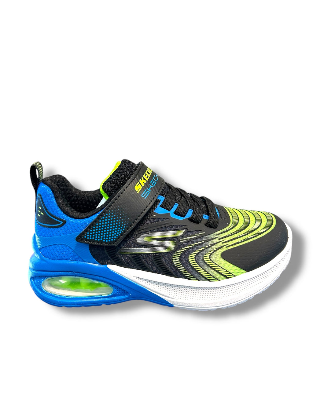 Skechers - Boys blue/black/lime runner - vortivox