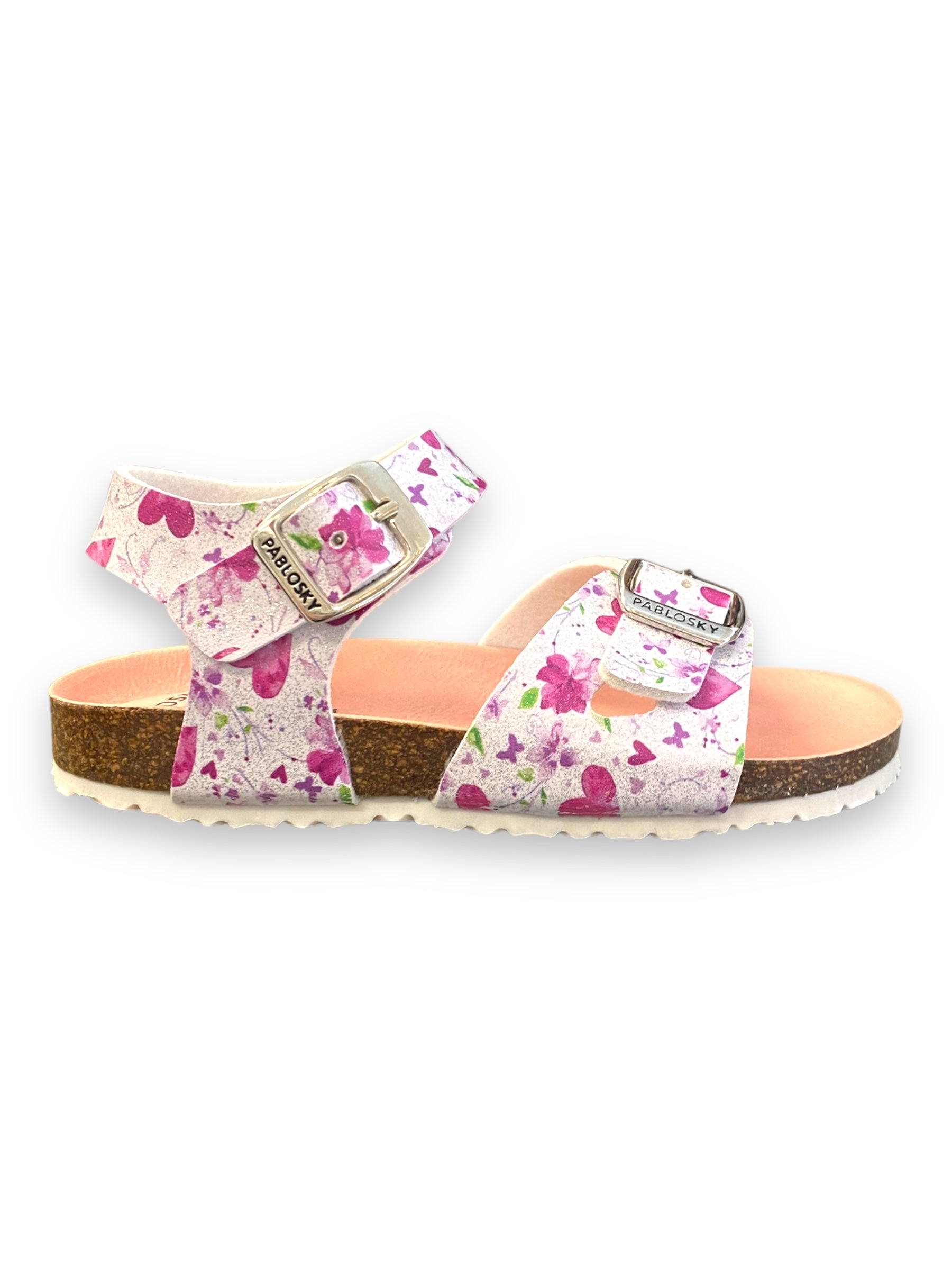 Pablosky - Girls white/pink sandal - 428600