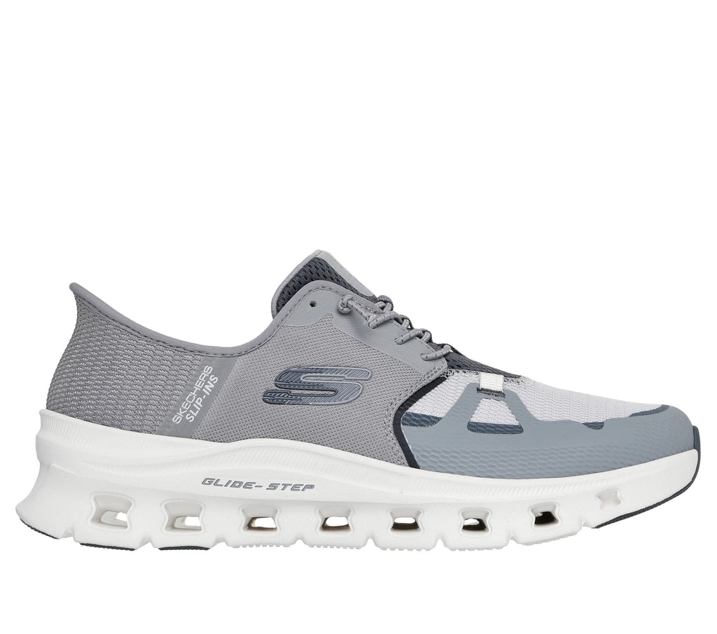 Skechers - Men’s Grey slip in trainer - Glide step pro