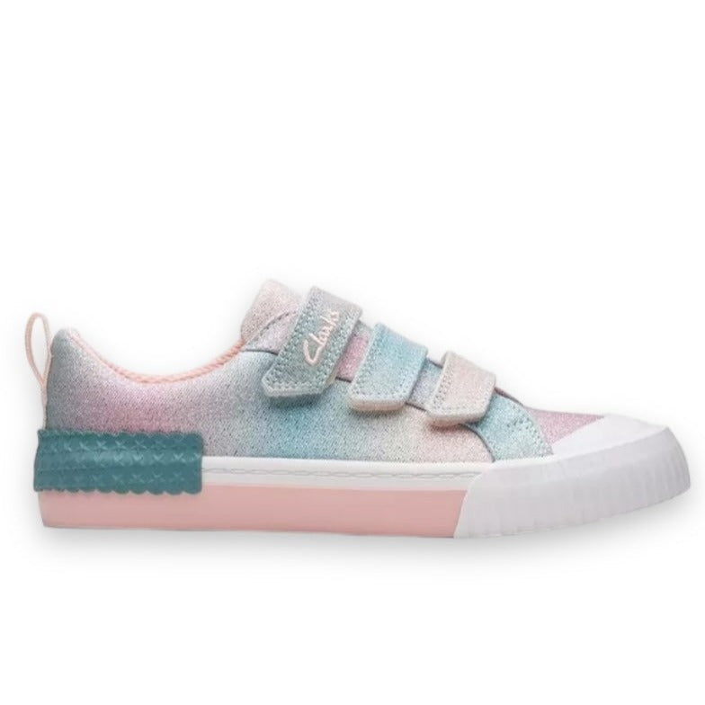 Clarks - Girls Pastel canvas shoe - FoxingBrill K