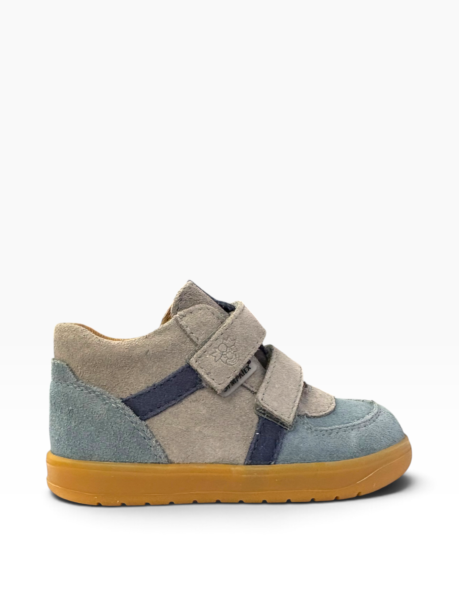 Ricosta - Boys grey/multi blue waterproof boot - Nero