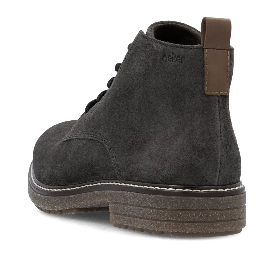 Rieker - Men’s grey suede boot - 33106-45