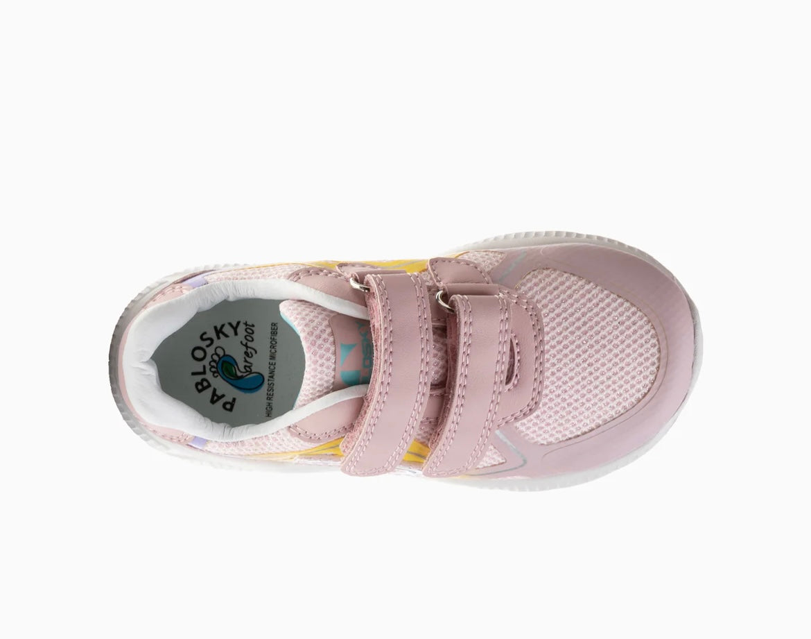 Pablosky - Girls pink/yellow barefoot runner - 979370