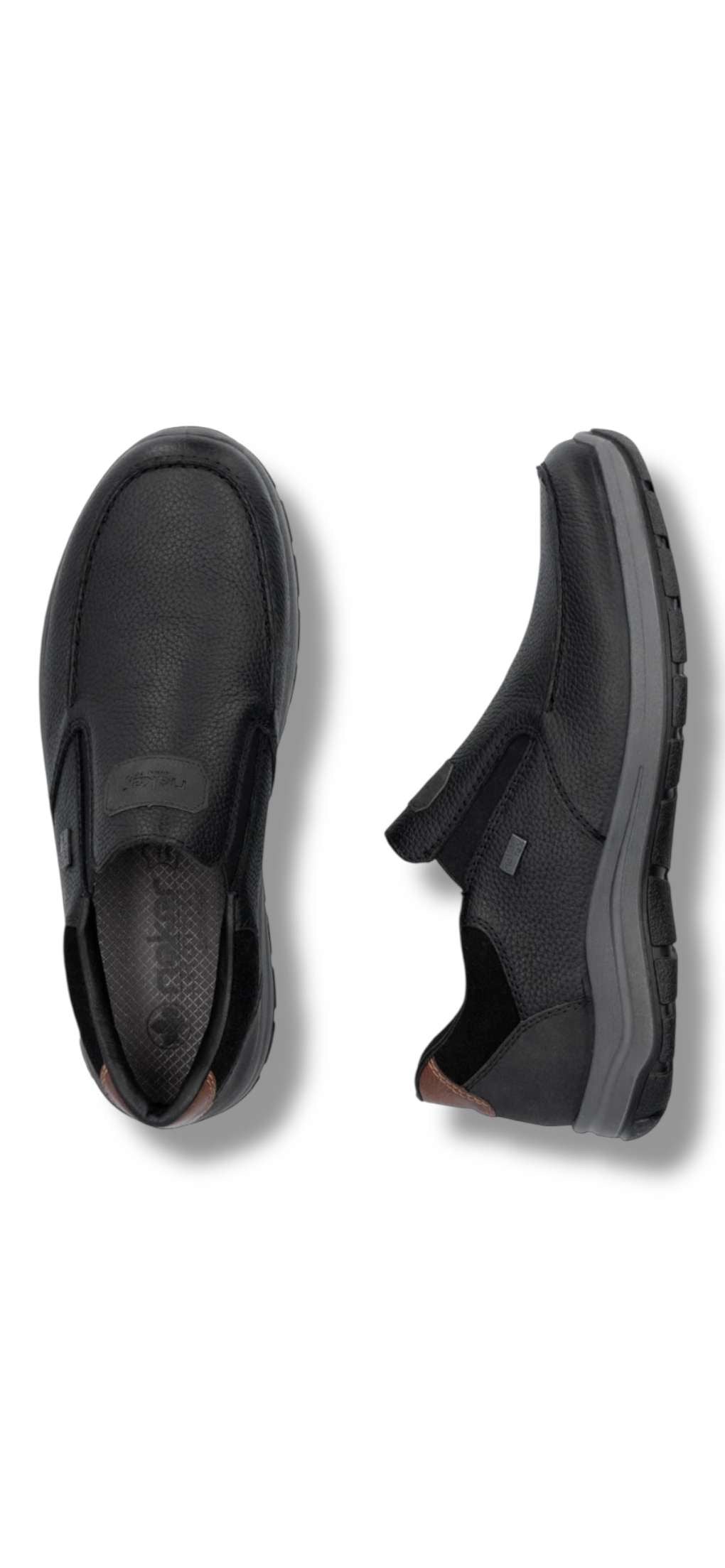 Rieker - Men’s black waterproof slip on shoe - 03651-00