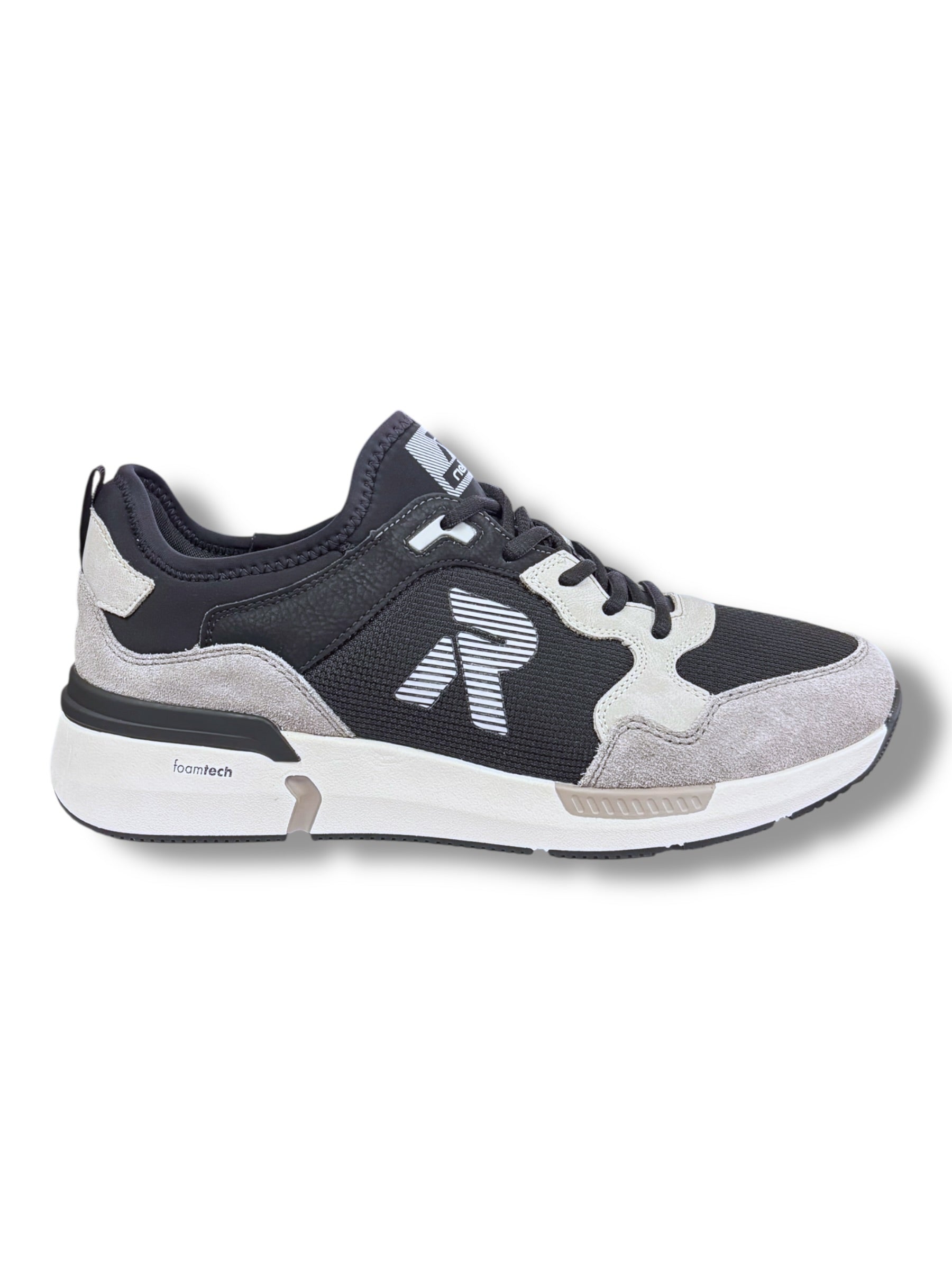 Rieker - Mens black/grey runner - U1405-00