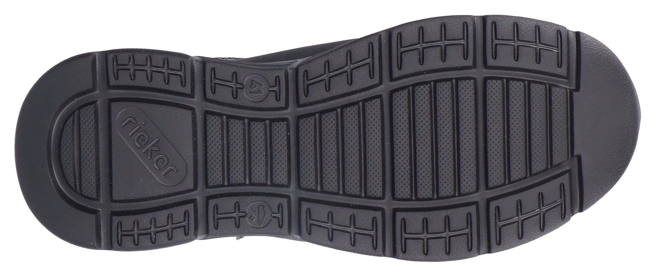 Rieker - Mens black lace shoe with zip - B5003-00