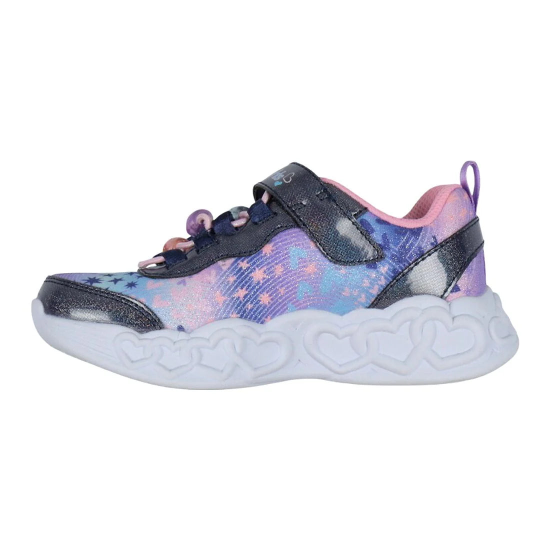 Skechers - Girls navy/multi runner - Heart Jewels