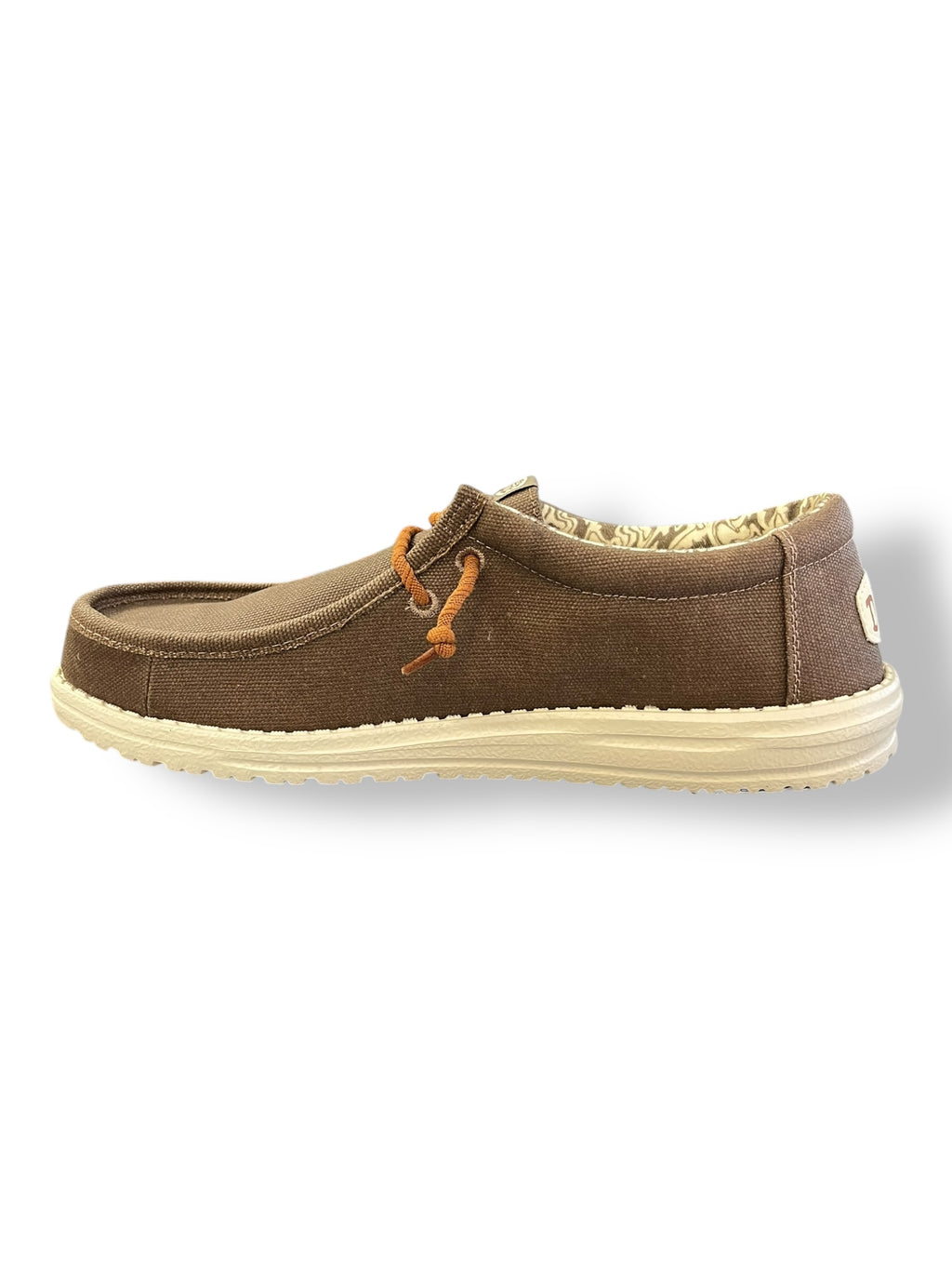Hey dude - Men’s walnut canvas shoe - Wally Waxed Canvas