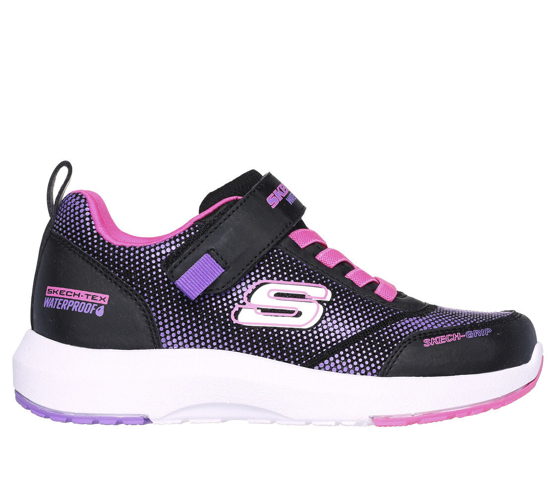 Skechers - Girls black/hot pink waterproof runner - Dynamic tread Journey time