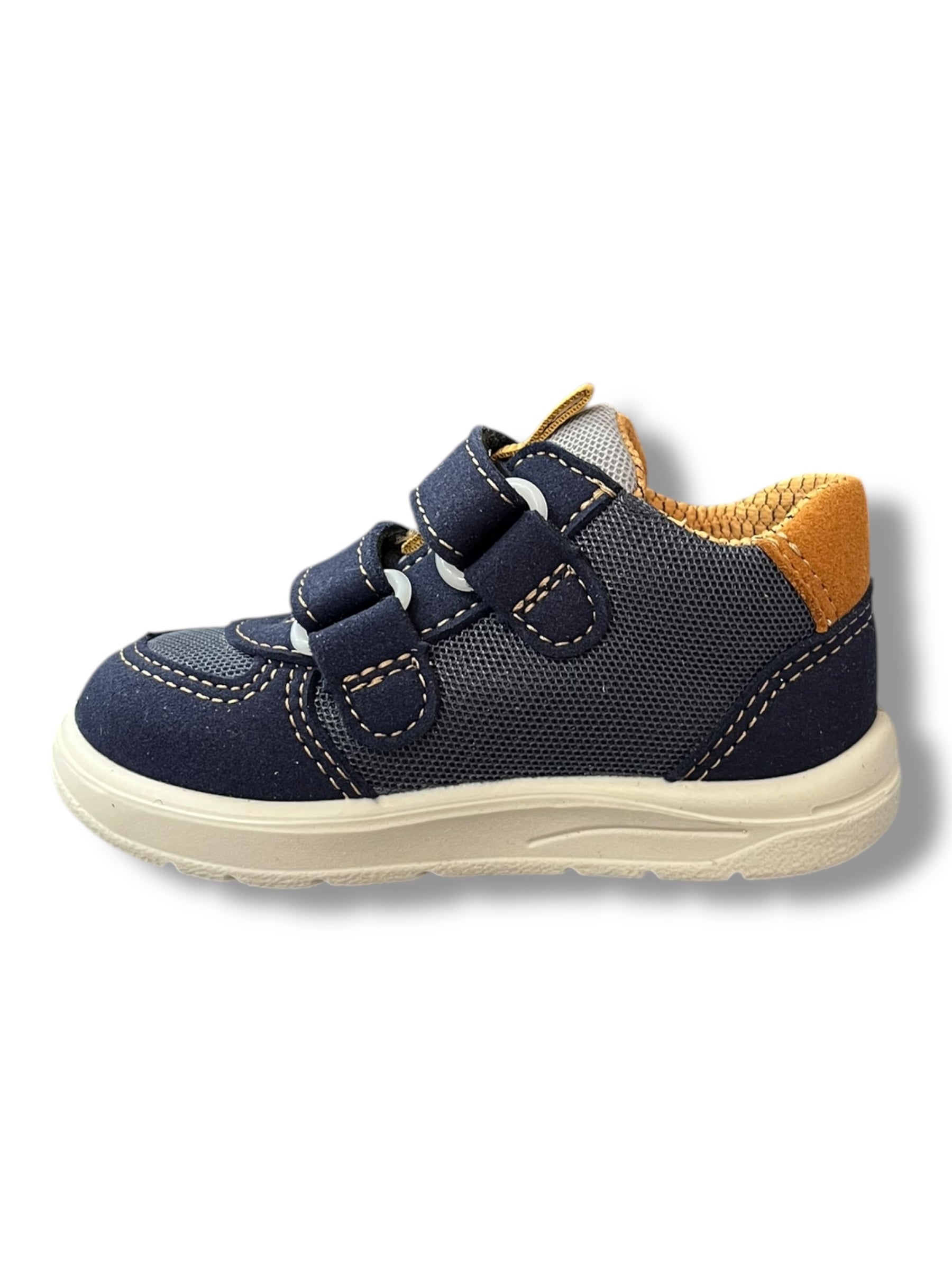Ricosta - Boys navy/orange Velcro shoe - Sam