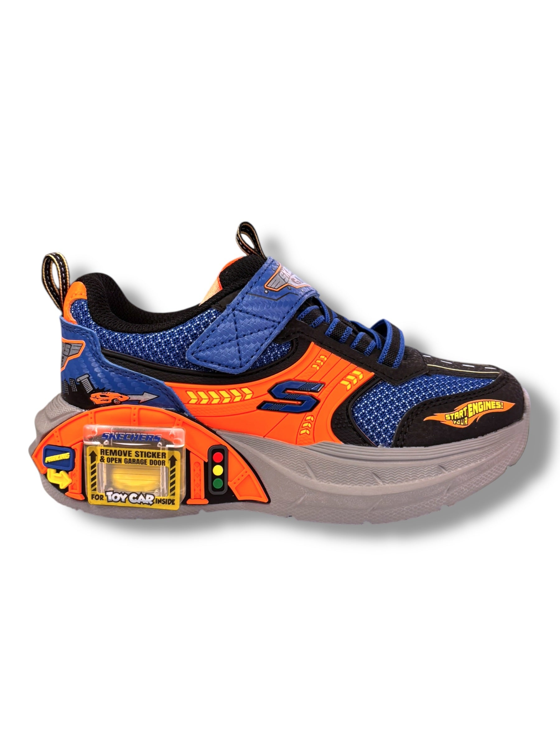 Skechers - Boys blue/orange car runner - Skechers garage