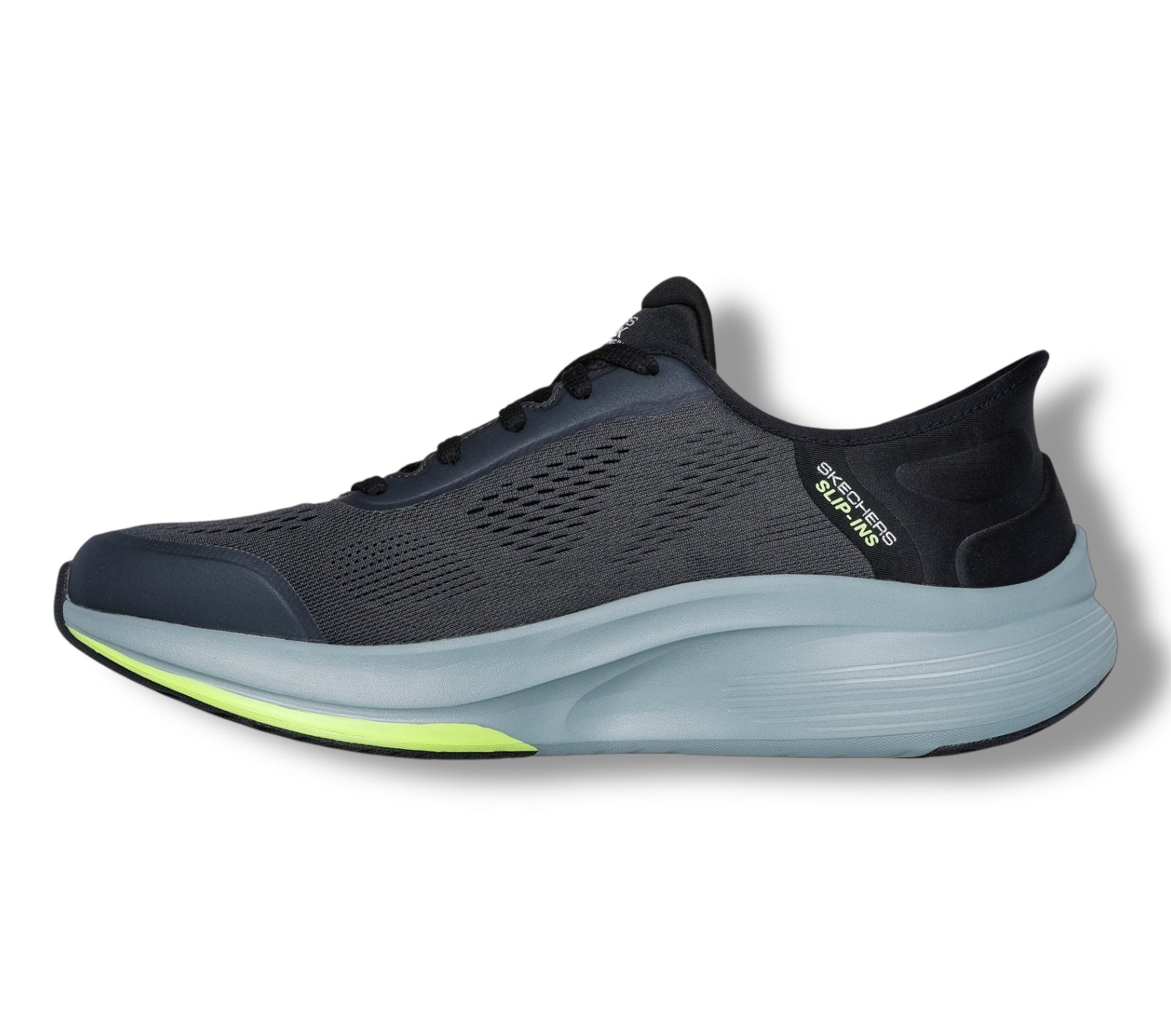 Skechers - Men’s black/lime slip-in - Go walk max walker