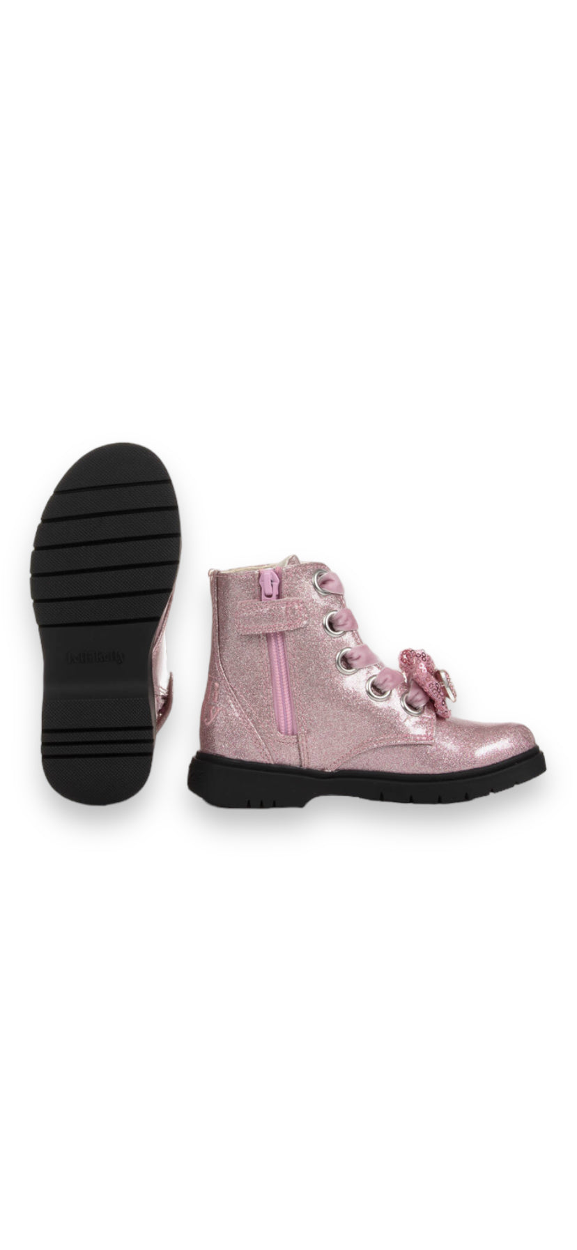 Lelli Kelly - Girls pink patent boot - Glitter Rosa