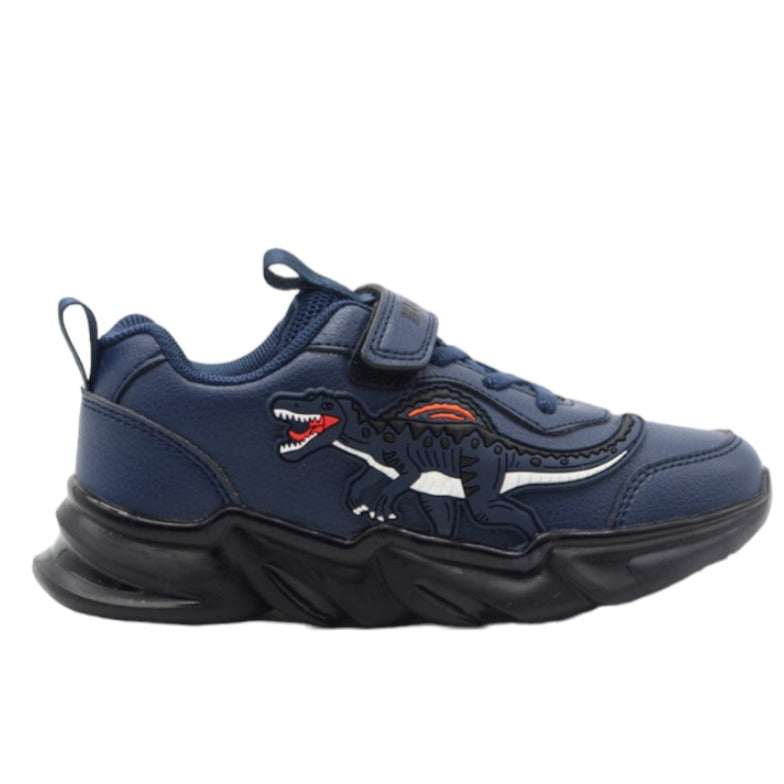 Bull Boys - Boys navy  light-up runner - Spinosauro