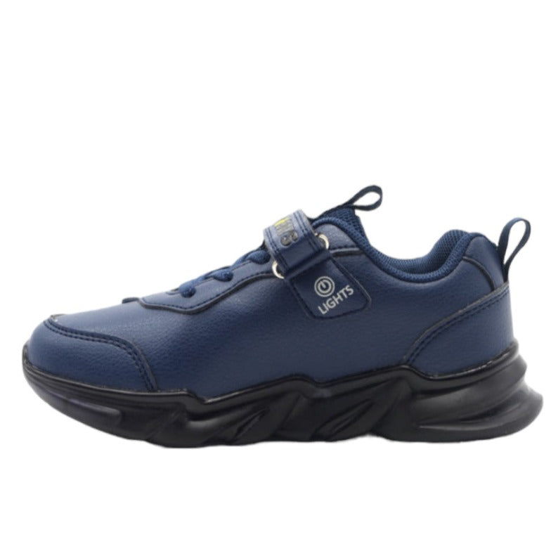 Bull Boys - Boys navy  light-up runner - Spinosauro