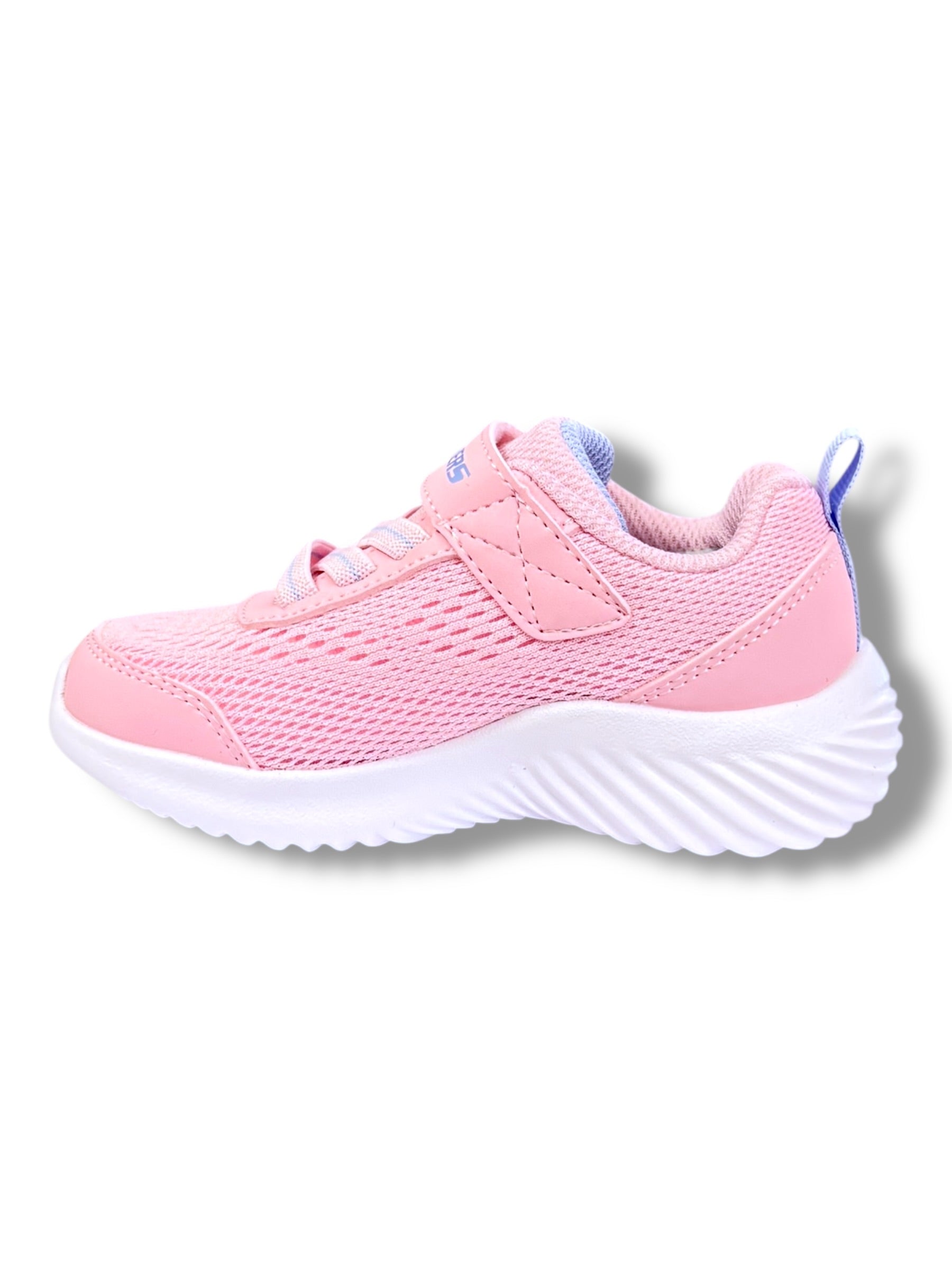Skechers - Girls baby pink Velcro runner - Bounder free and easy