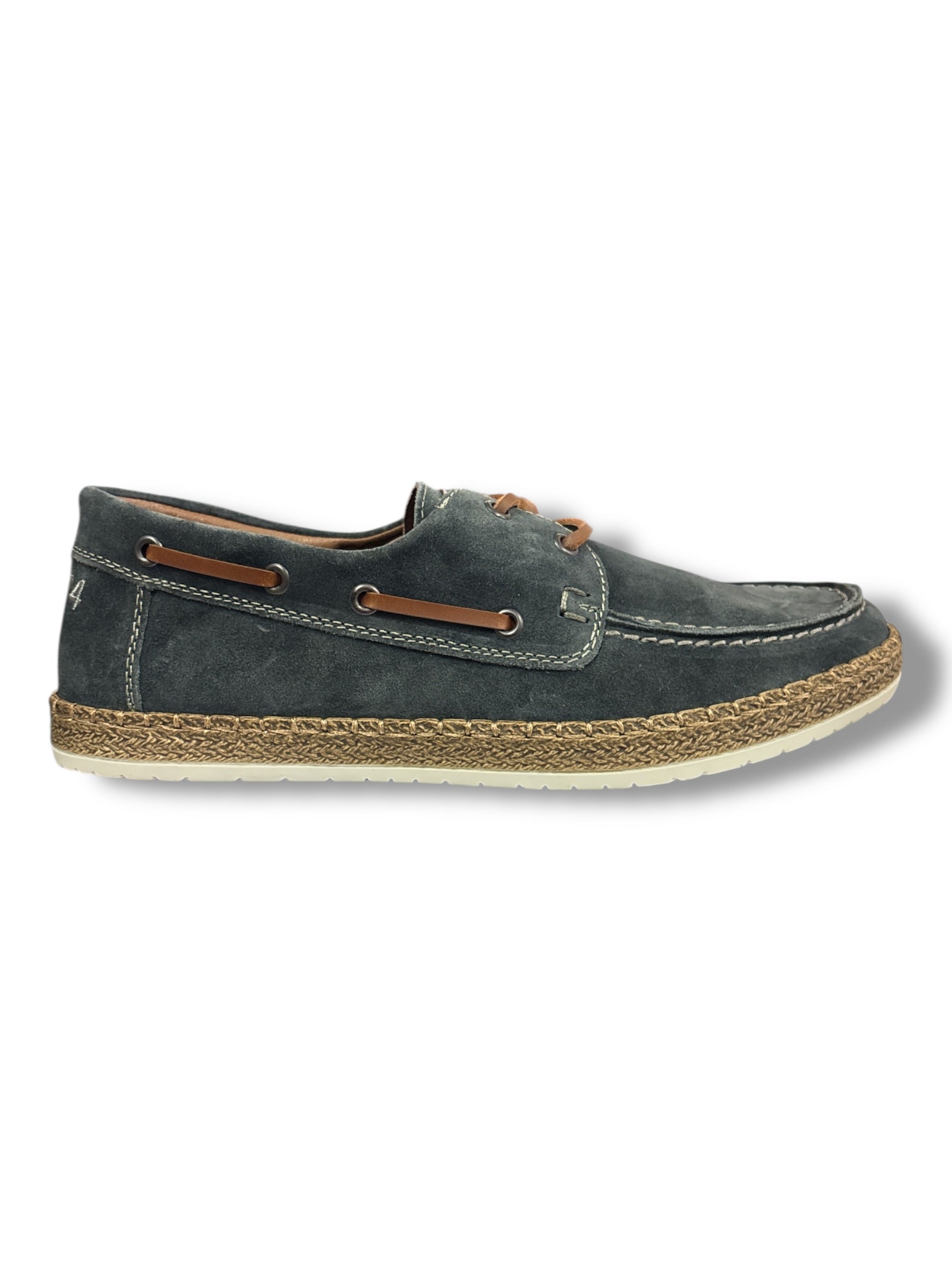 Rieker - Mens navy/suede boat shoe - B5220-14