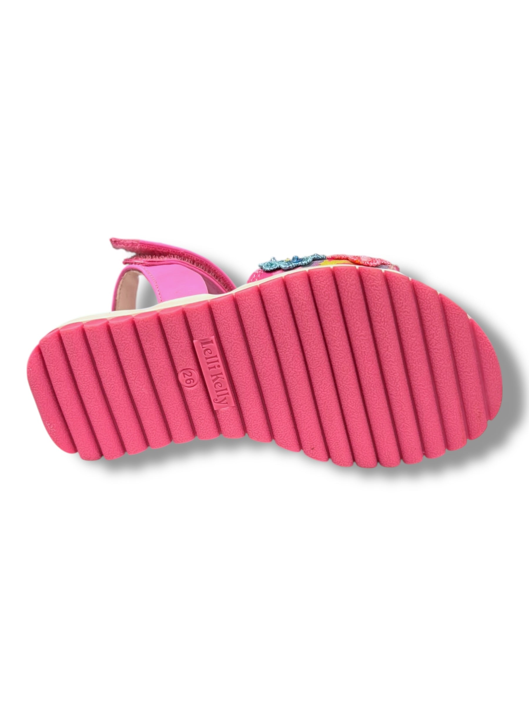 Lelli Kelly - Girls pink/flower Velcro sandal - Eloise