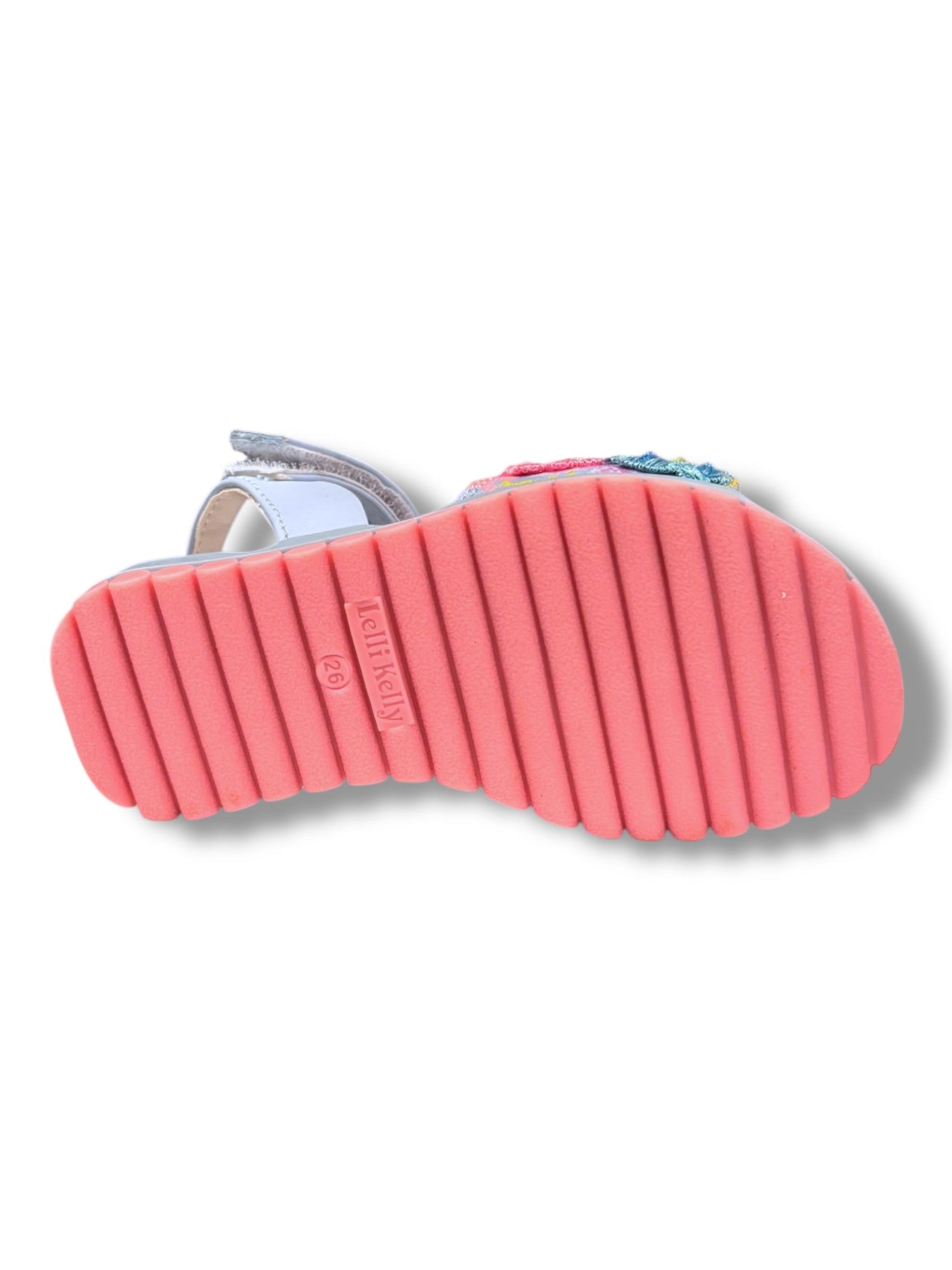 Lelli Kelly - Girls blue/flower Velcro sandal - Eloise