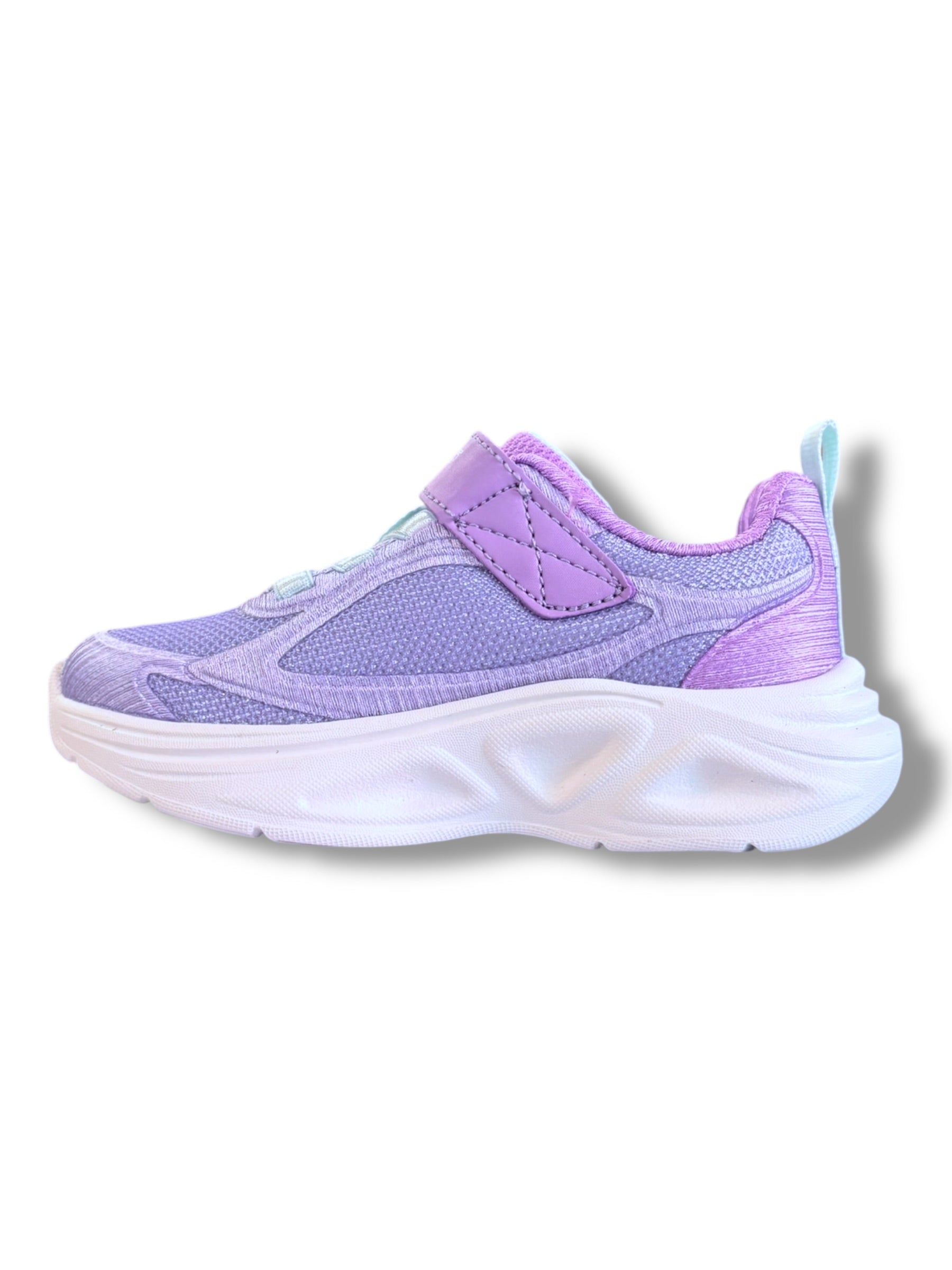 Skechers - Girls lavender/aqua lights Velcro runner - Sola glow 2.0