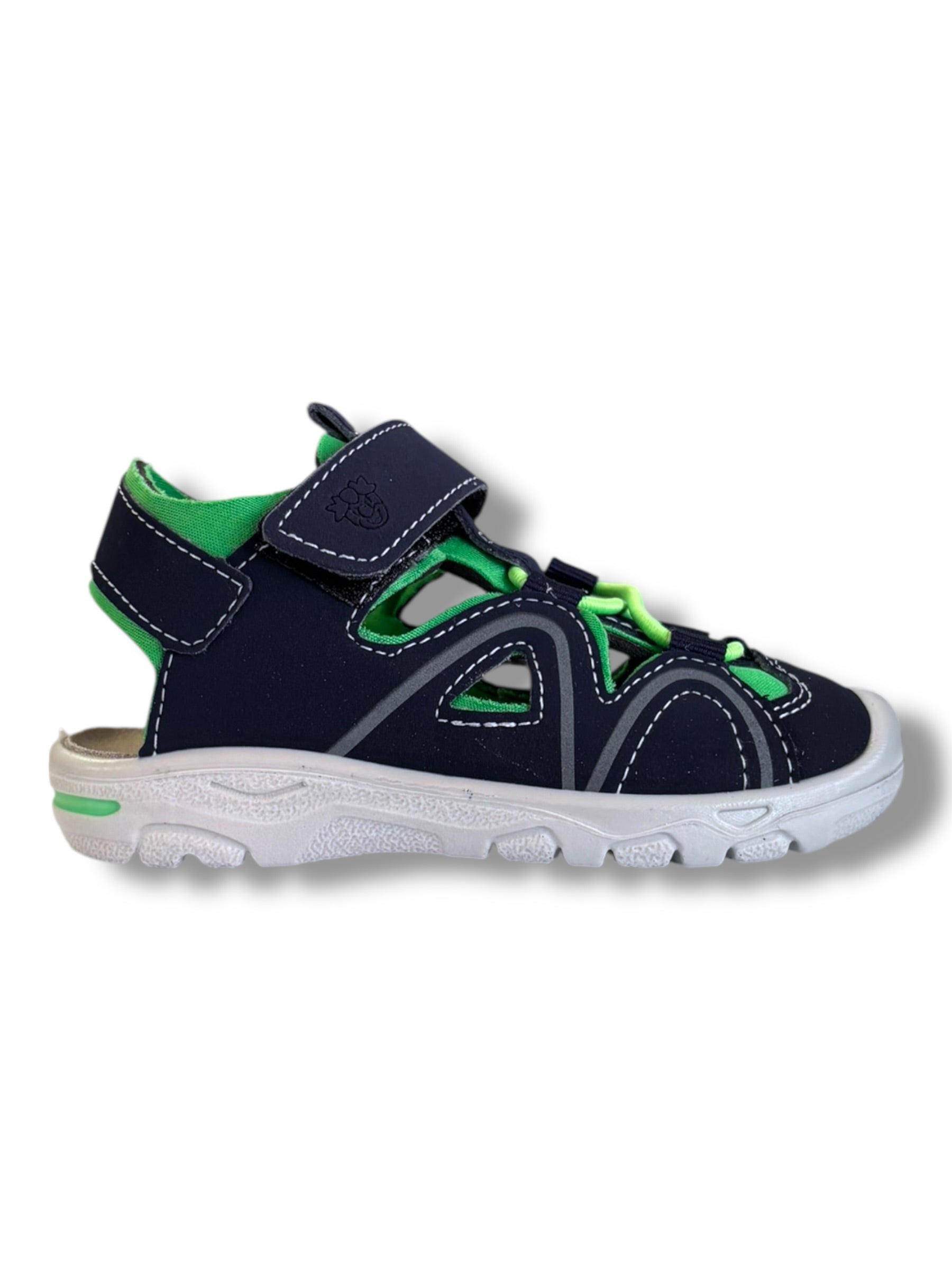 Ricosta - Boys navy/lime closed toe sandal - Gary