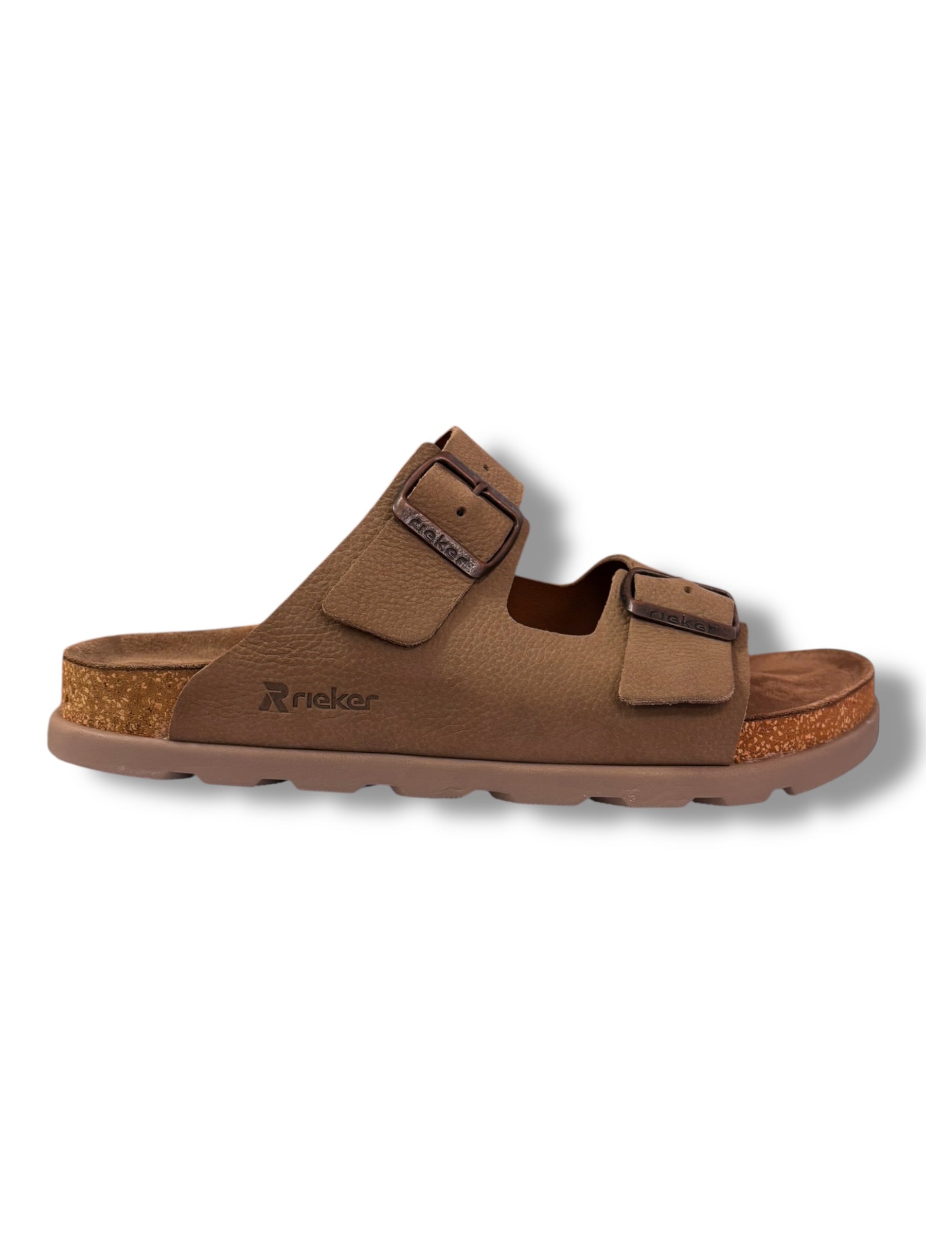Rieker - Mens beige slide - 21190-64