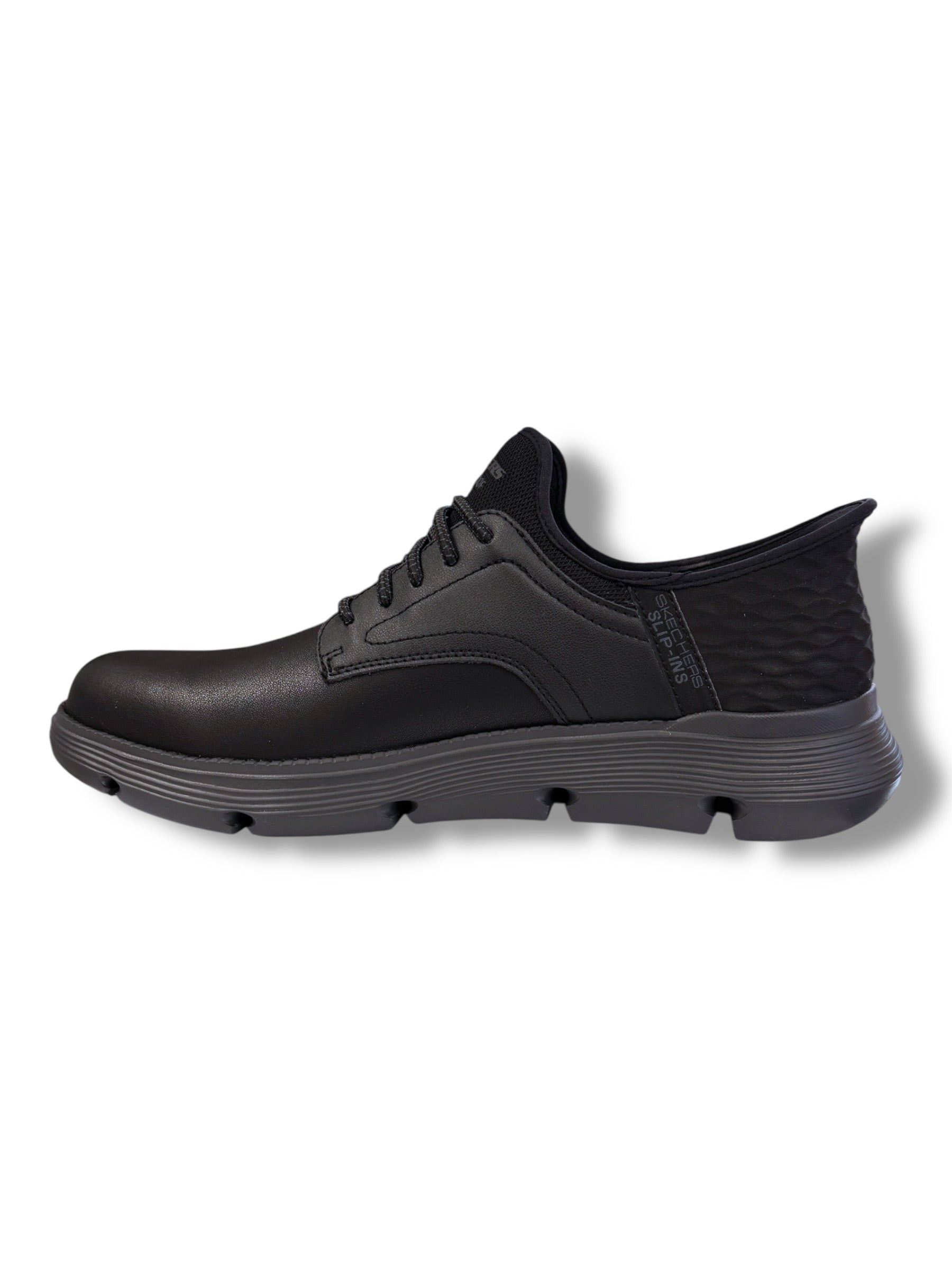 Skechers - Mens black slip- in waterproof shoe - Carlyn