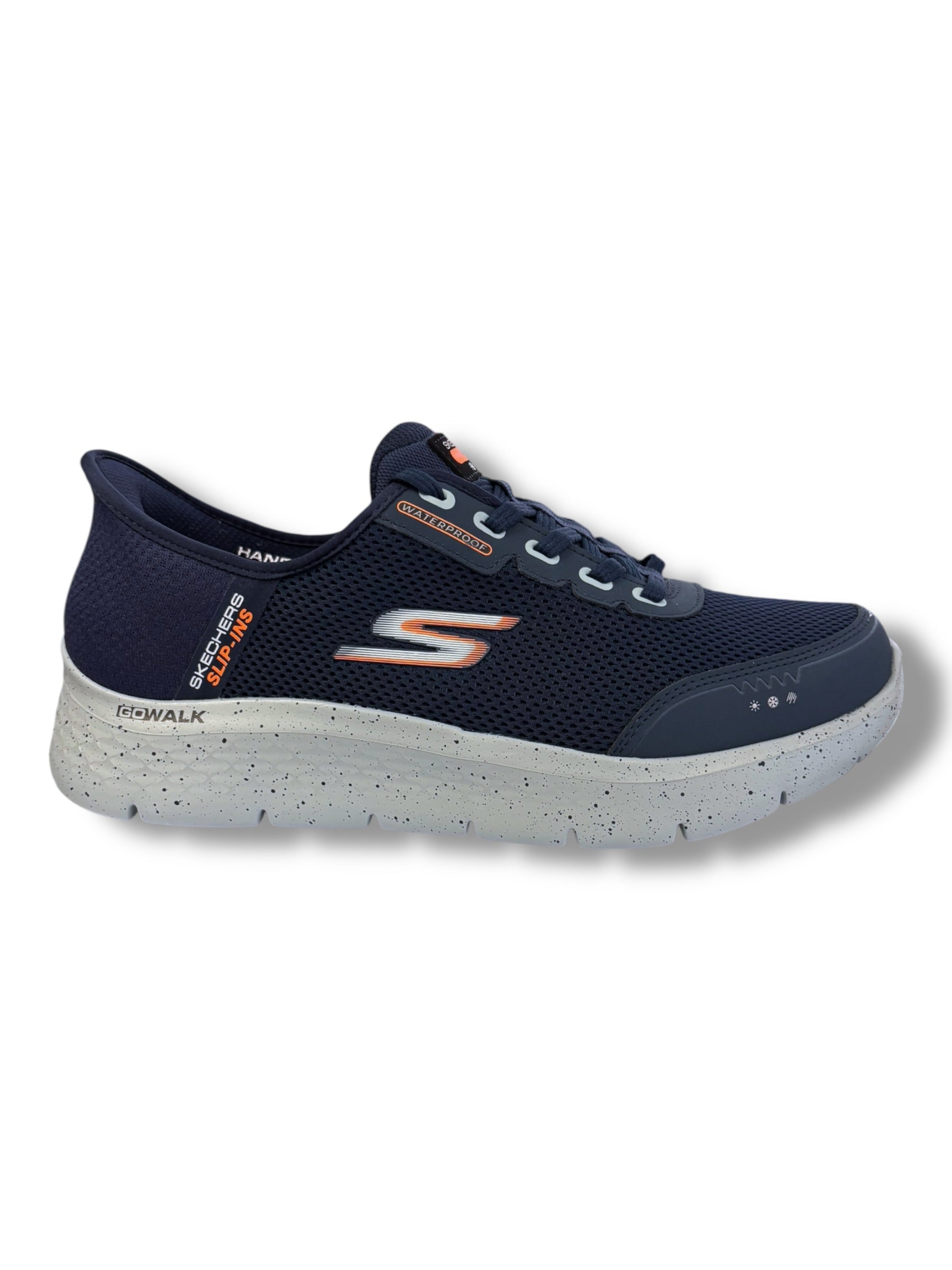 Skechers - Mens Navy slip-in waterproof runner - Go Walk Flex