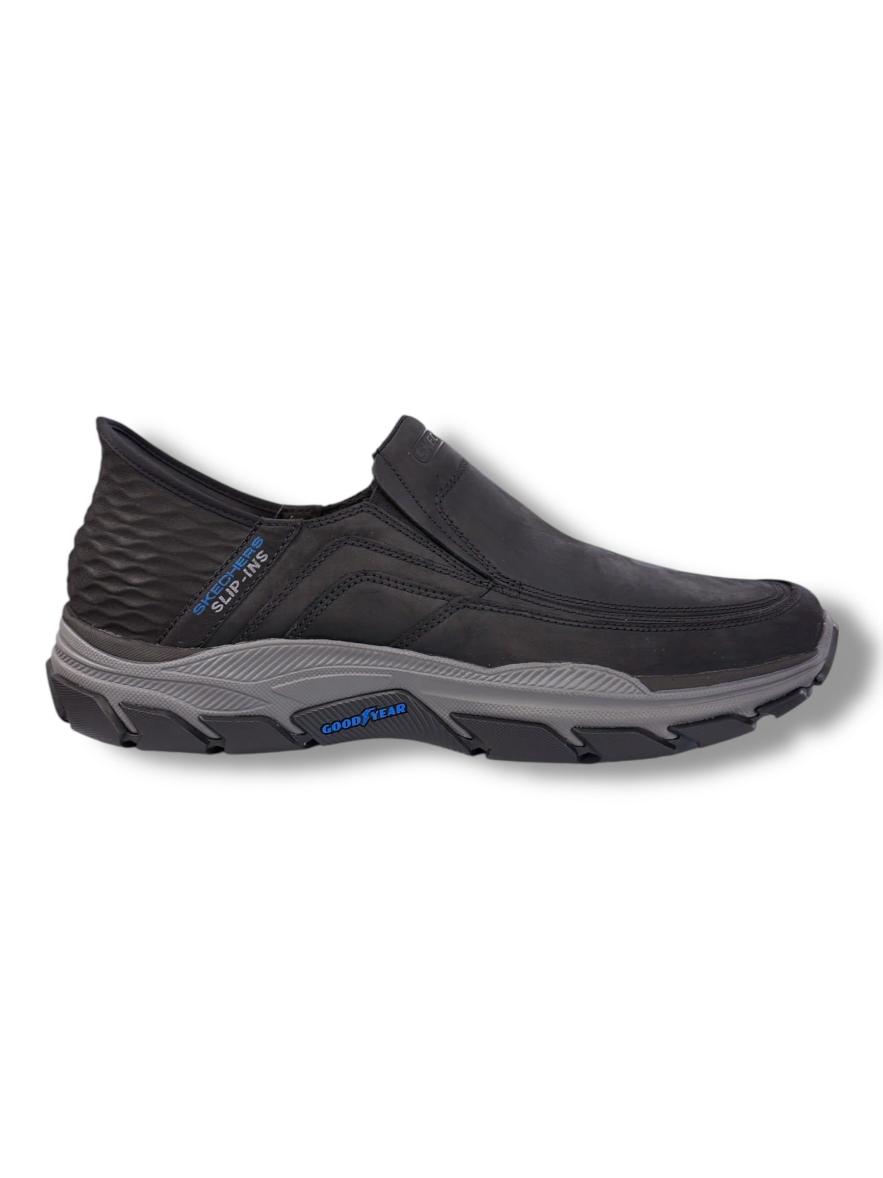 Skechers - Mens black/grey slip-in shoe - Elgin