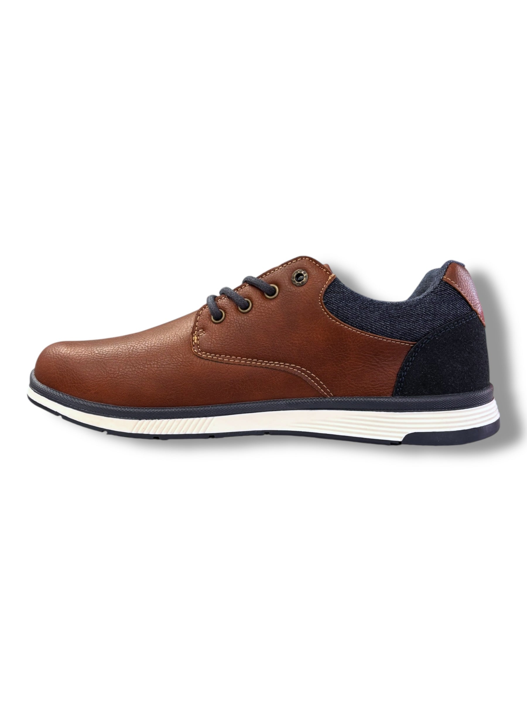 Tommy Bowe - Mens brown/denim lace shoe - Burger