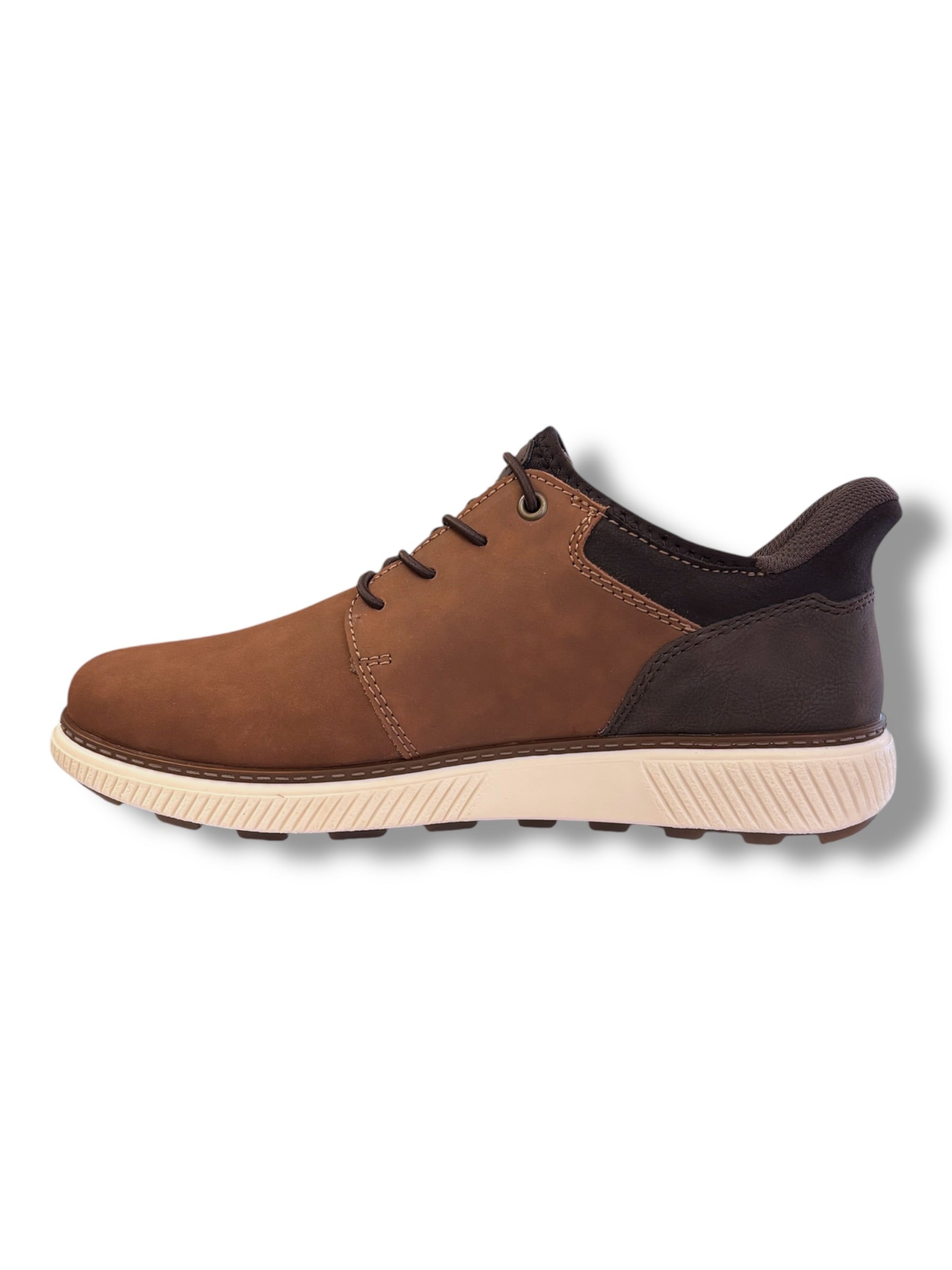 Rieker - Mens tan/dark brown slip-in shoe - B3357-24