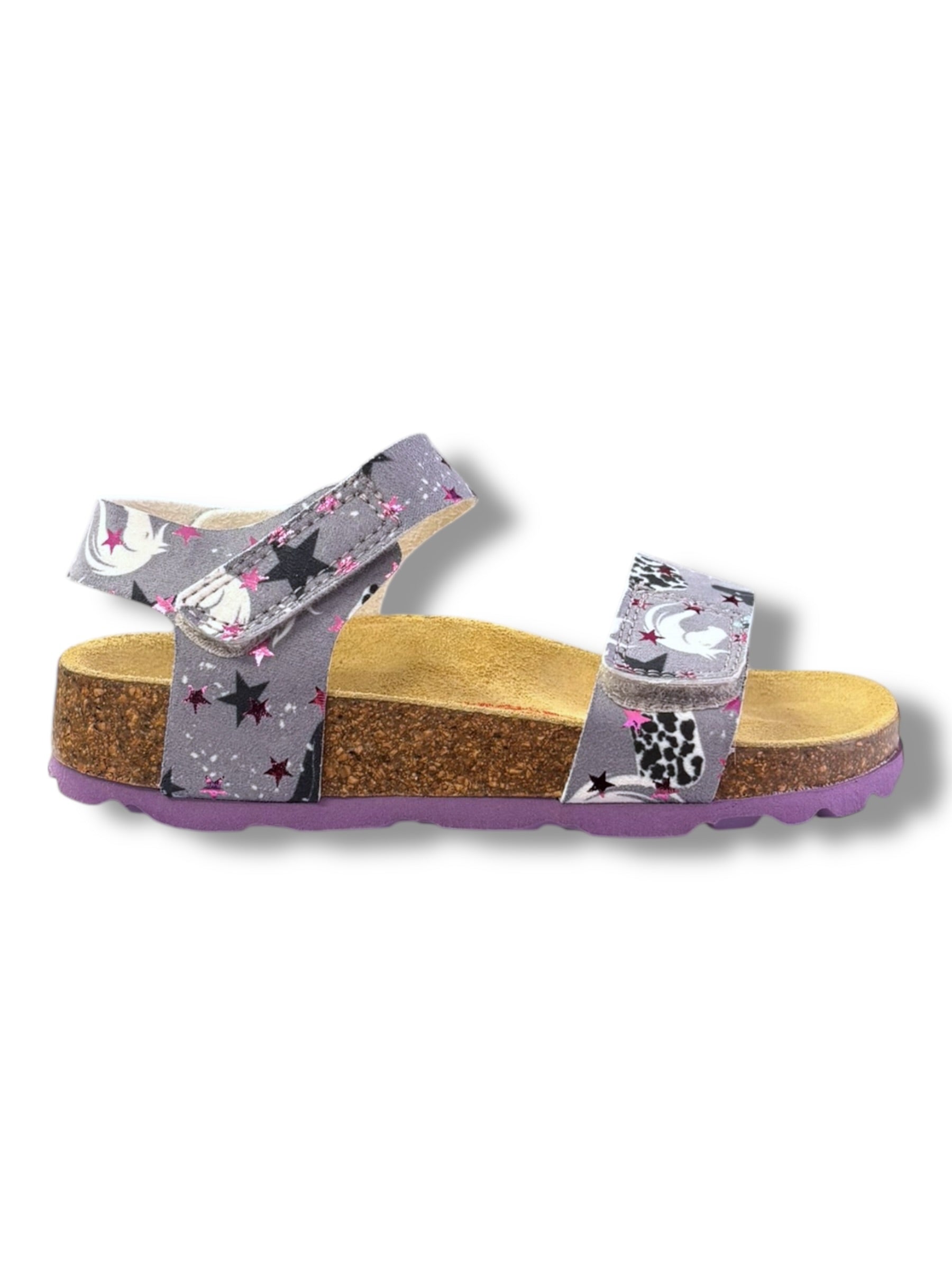 Superfit - Girls lilac/pony Velcro sandal - Fussbettpantoffel