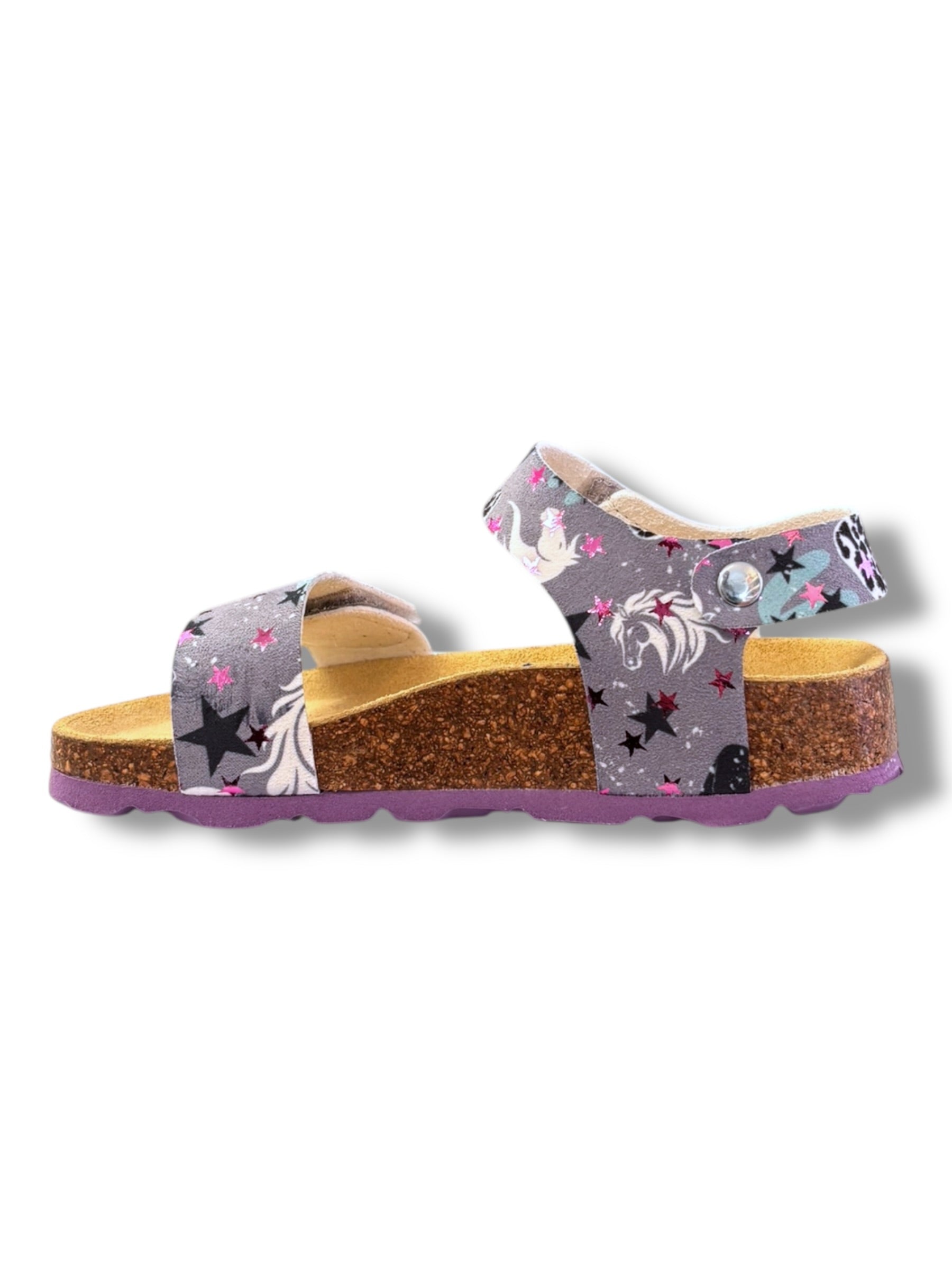 Superfit - Girls lilac/pony Velcro sandal - Fussbettpantoffel