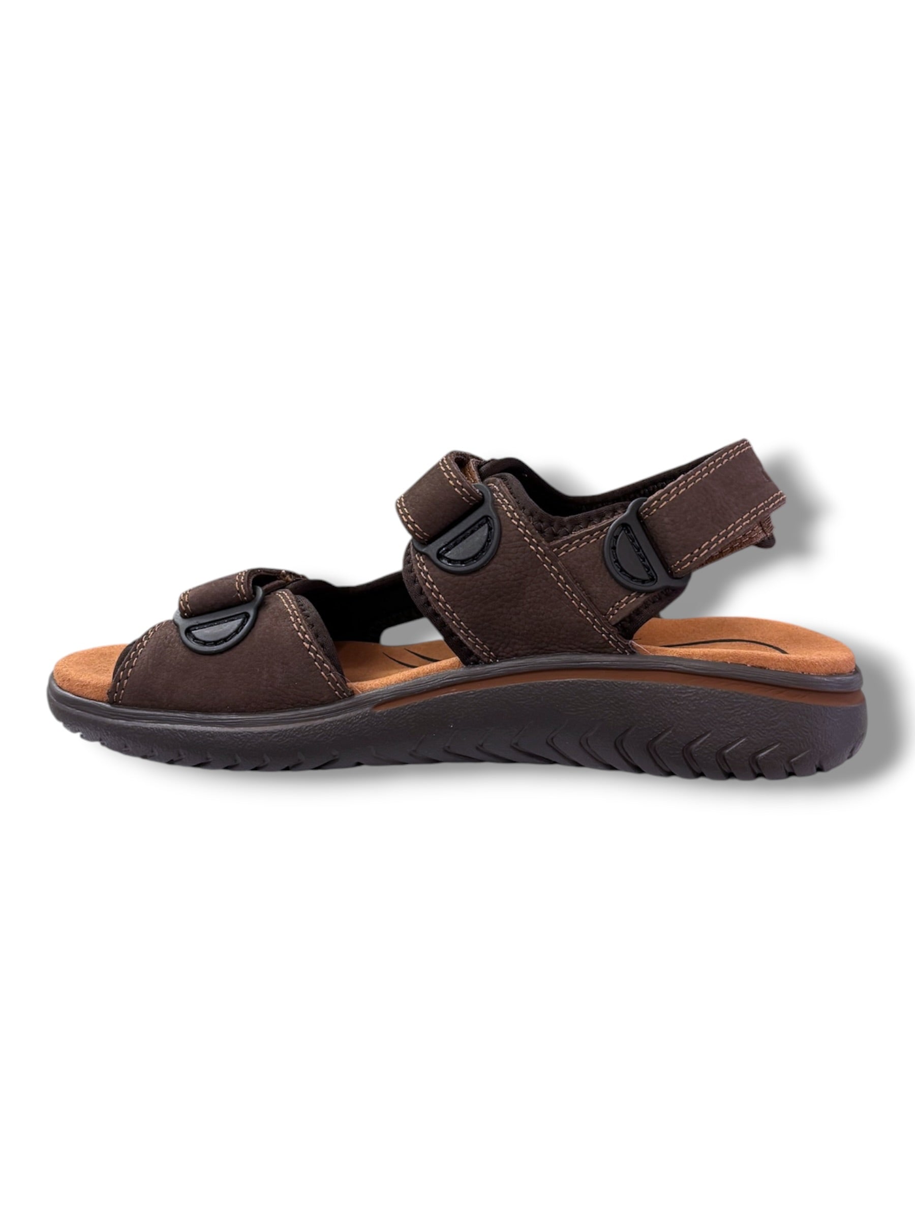 Rieker - Mens brown/tan Velcro sandal - 26450-26