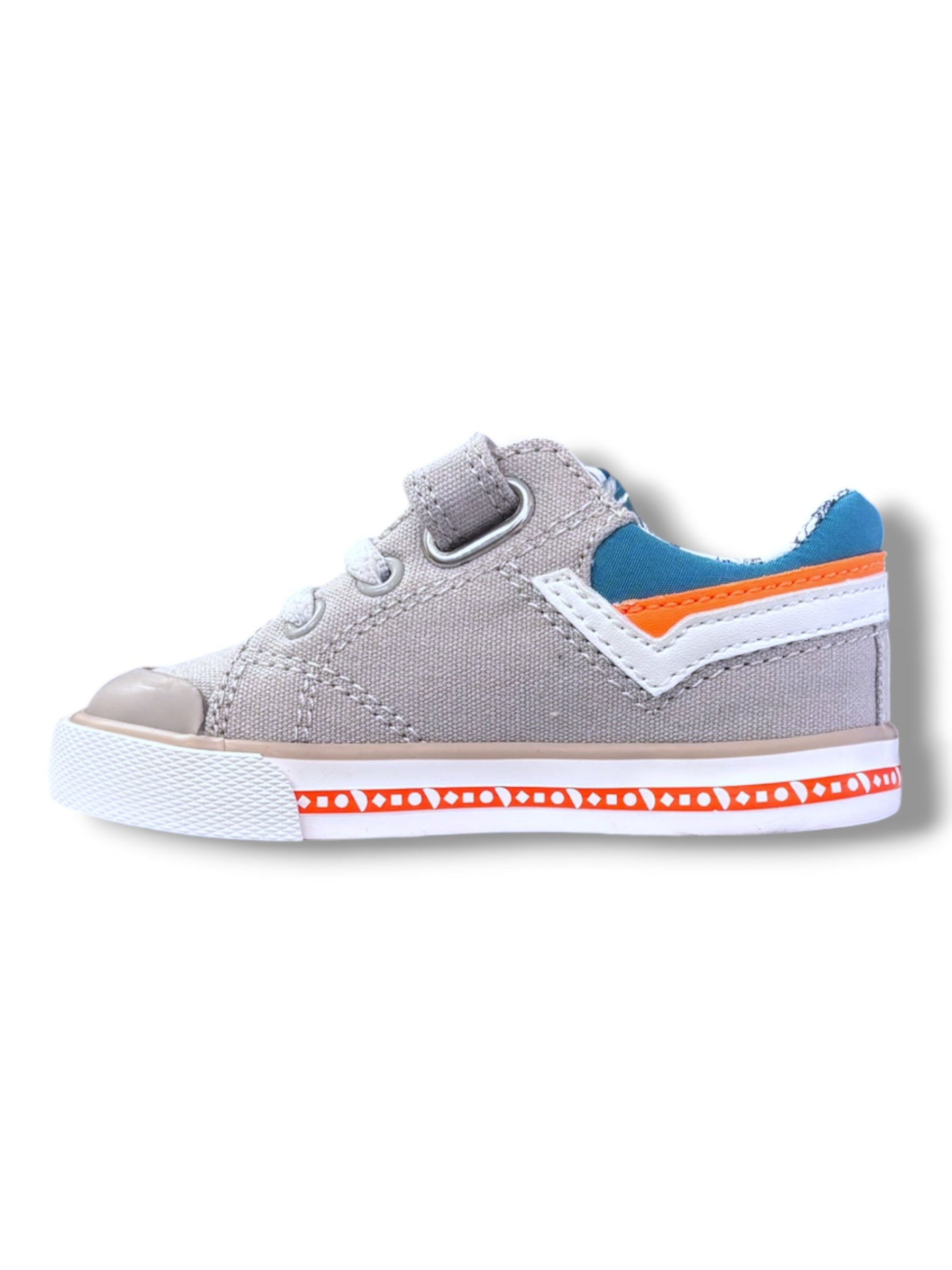 Pablosky - Grey canvas Velcro shoe - 984550