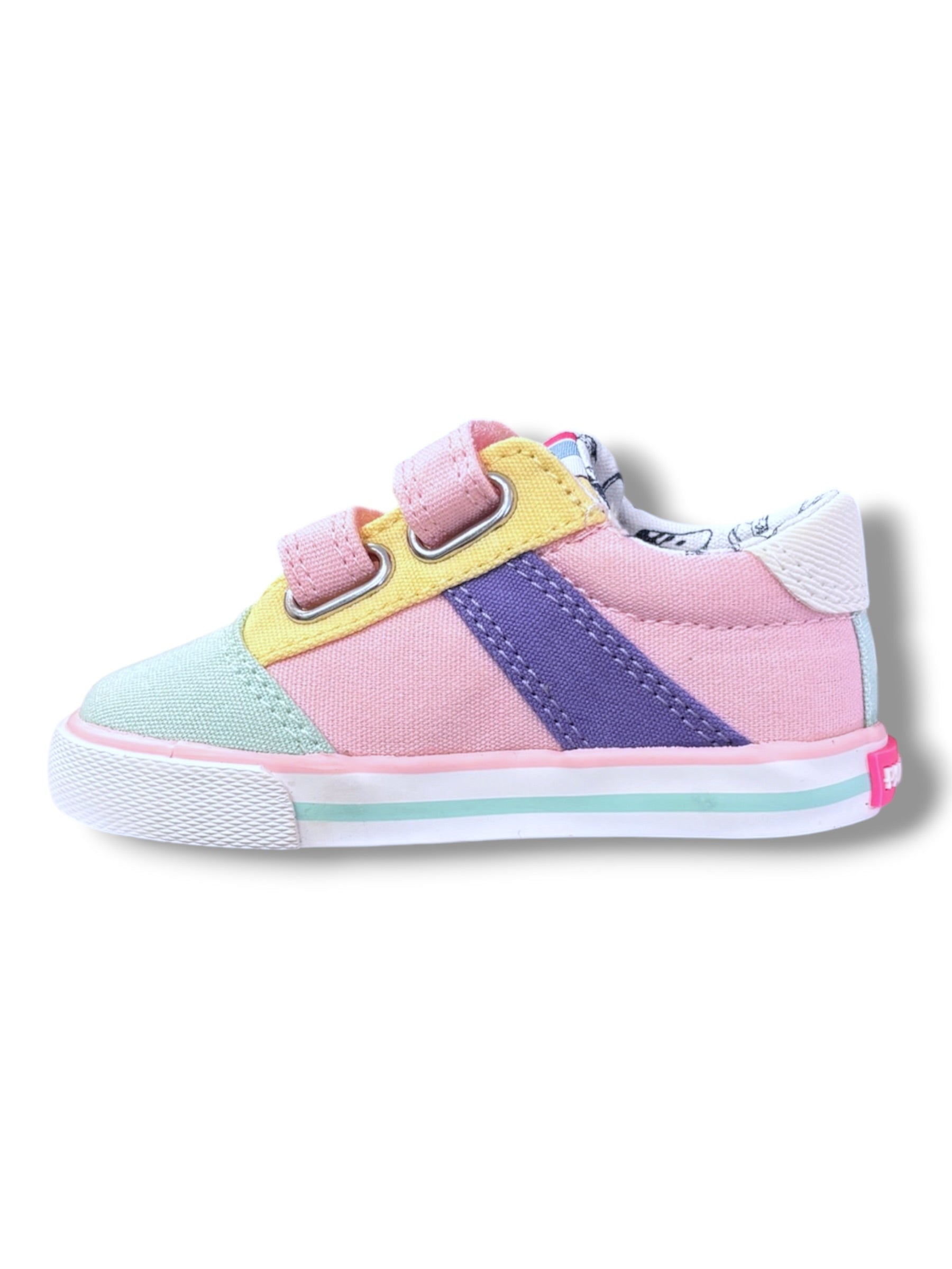 Pablosky - Girls pastel/multi canvas shoe - 984670