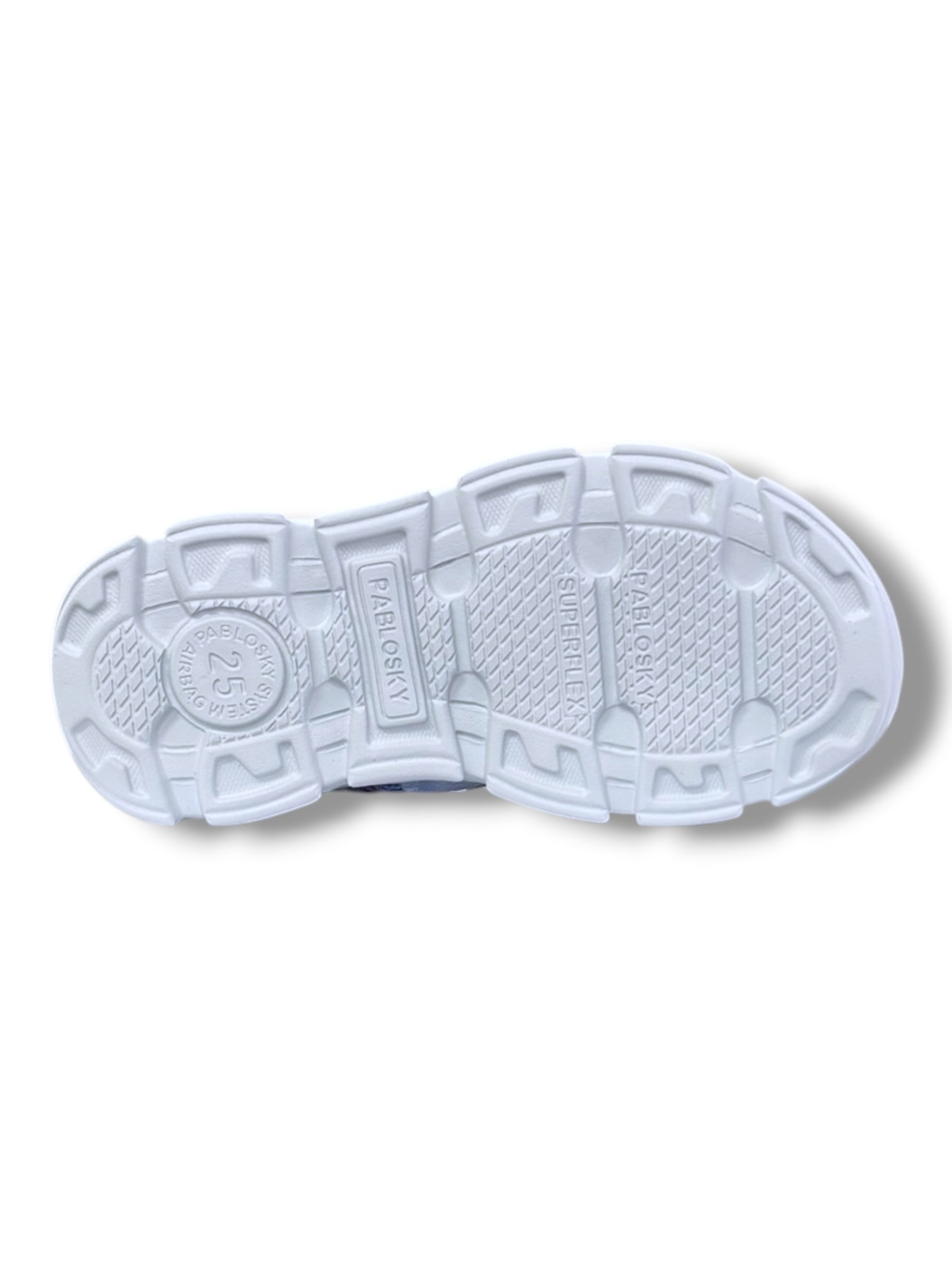 Pablosky - Girls blue/rainbow Velcro sandal - 986240