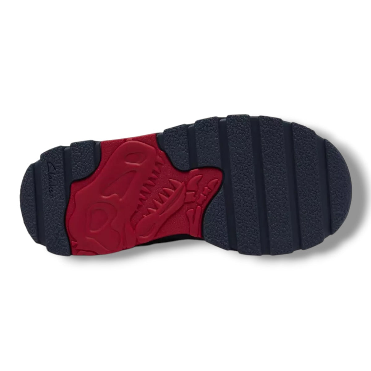 Clarks - Boys navy/red velcro shoe - Steggy2Track K