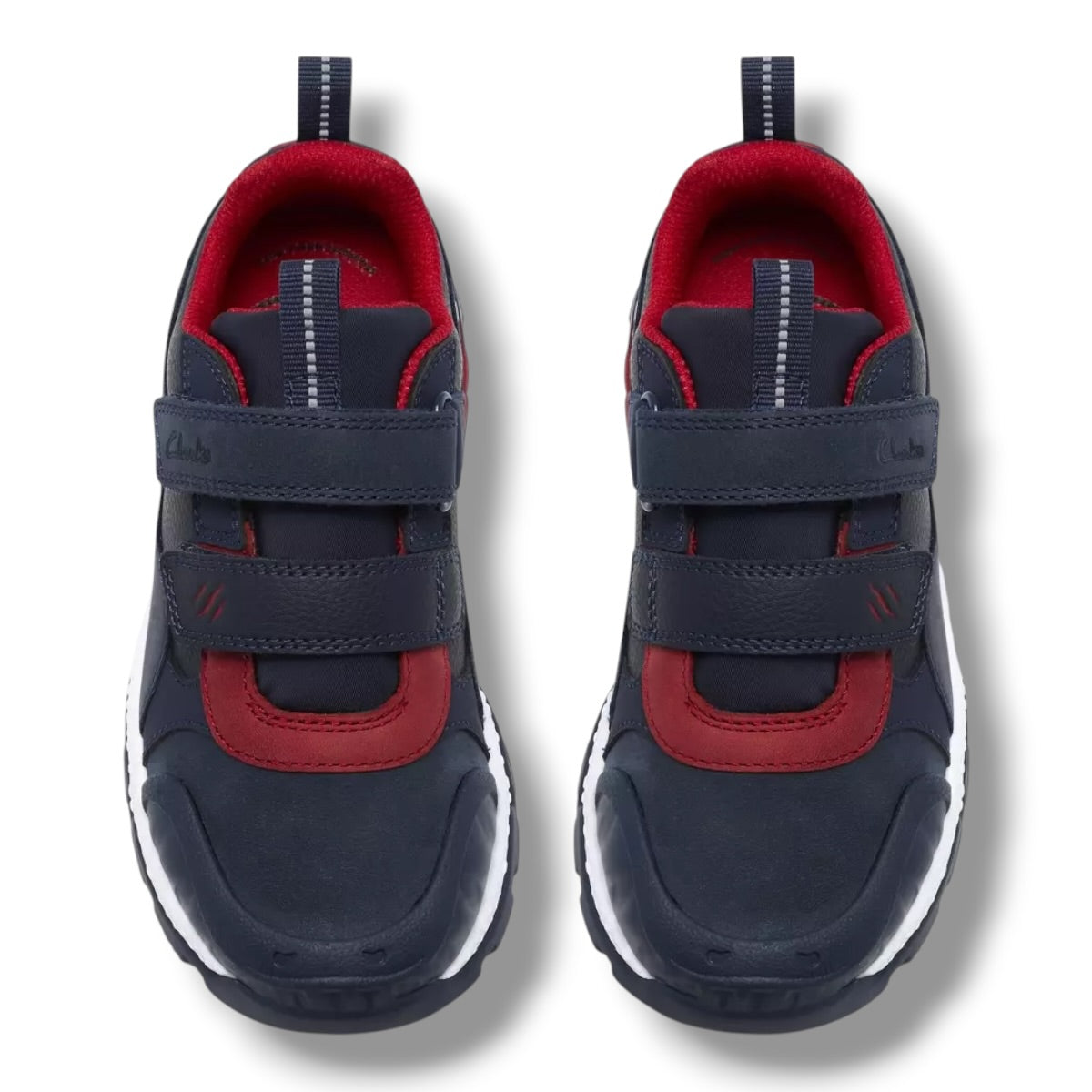 Clarks - Boys navy/red velcro shoe - Steggy2Track K