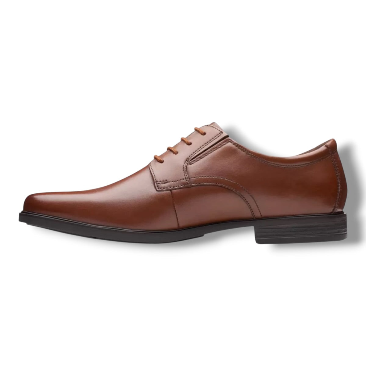 Clarks - Mens dark tan leather shoe - Howard walk