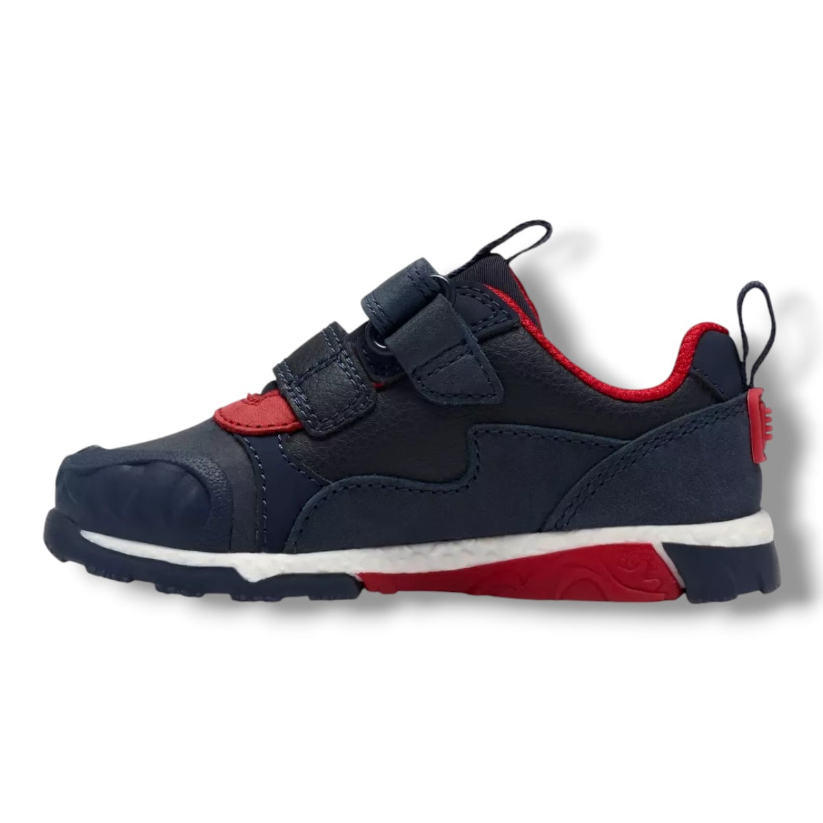 Clarks- Boys navy/red velcro shoe - Steggy2Track T