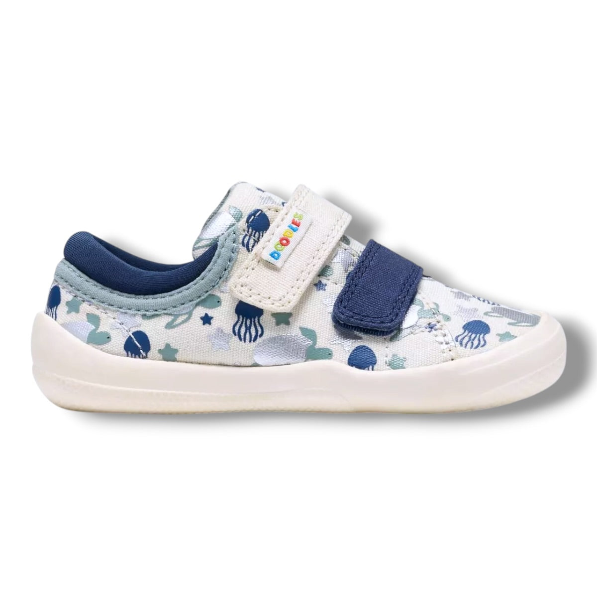 Clarks - Boys navy/white canvas - Briley Fly T