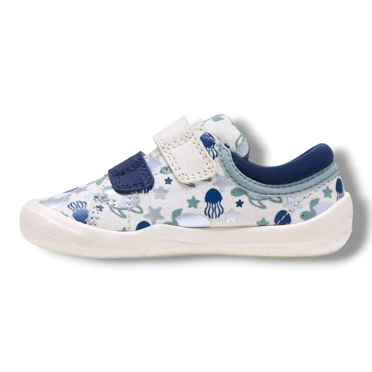 Clarks - Boys navy/white canvas - Briley Fly T