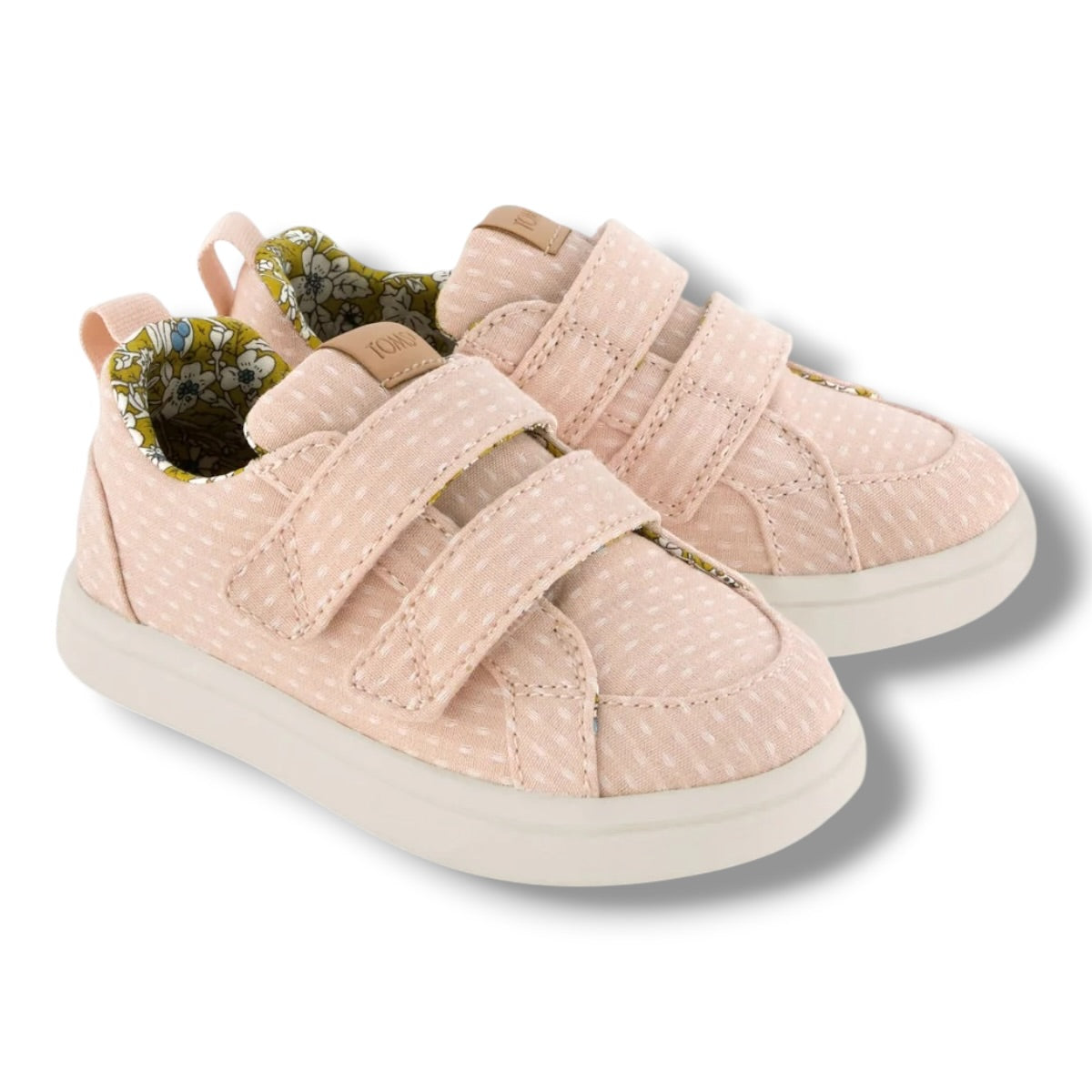 Toms - Girls pink/polka dot canvas  - Cruz Double Strap