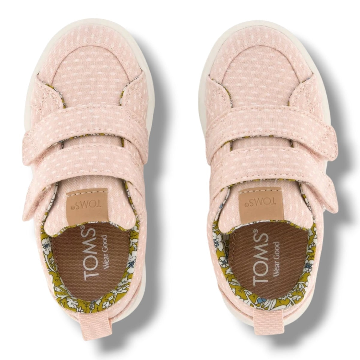 Toms - Girls pink/polka dot canvas  - Cruz Double Strap