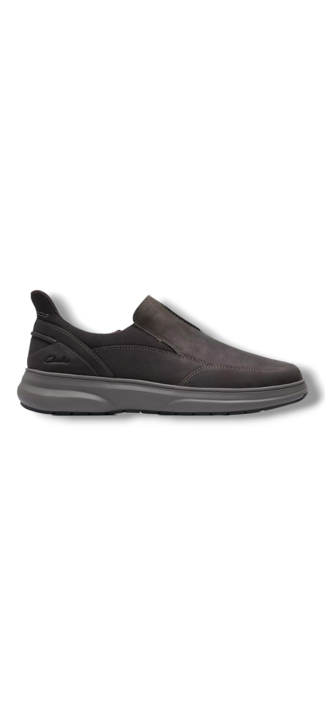 Clarks - Mens dark brown slip-in - Mullan Step