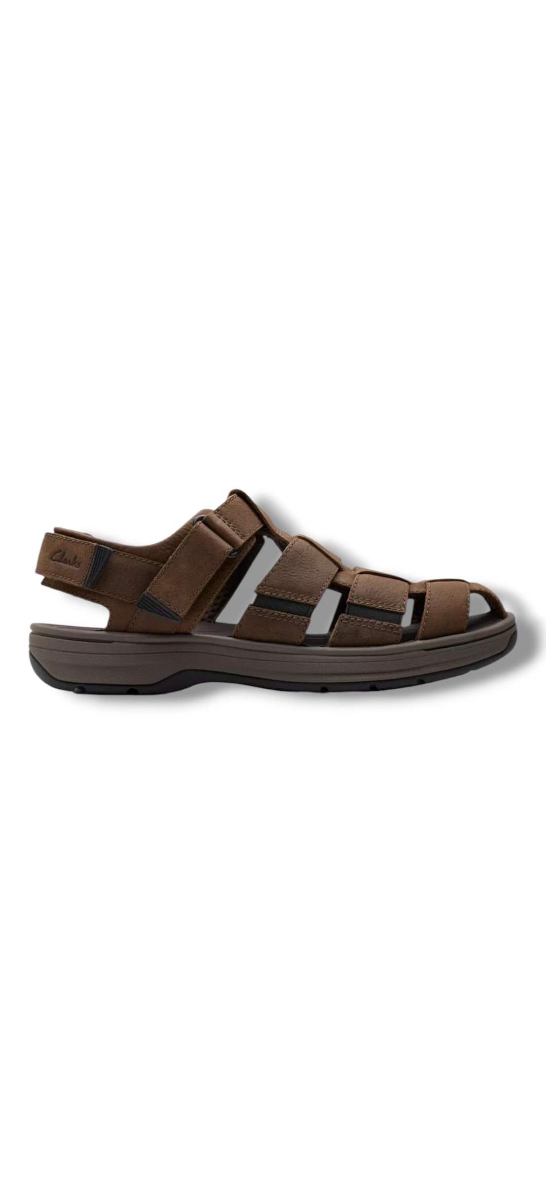 Clarks -Mens brown closed-toe sandal - Saltway Cove