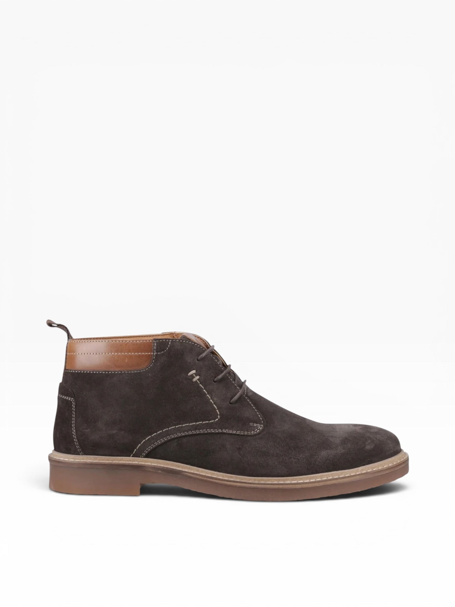 Hush Puppies - Mens brown suede boot - Gideon