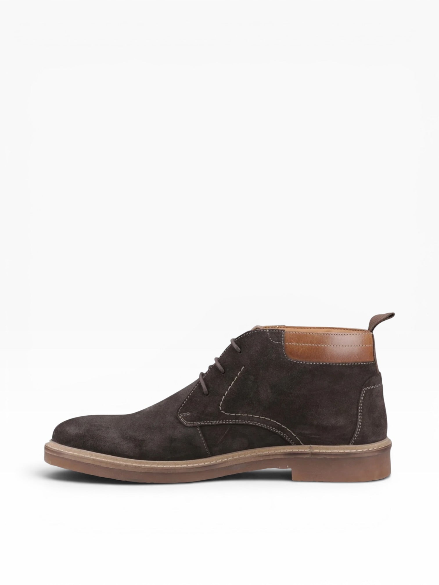 Hush Puppies - Mens brown suede boot - Gideon